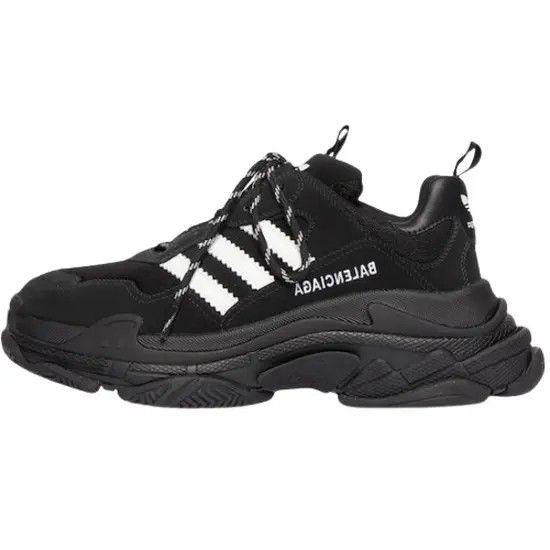 Balenciaga o1mt1gz1024 Triple S Sneaker in Black/White Size US 7 / EU 40 - 3 Thumbnail