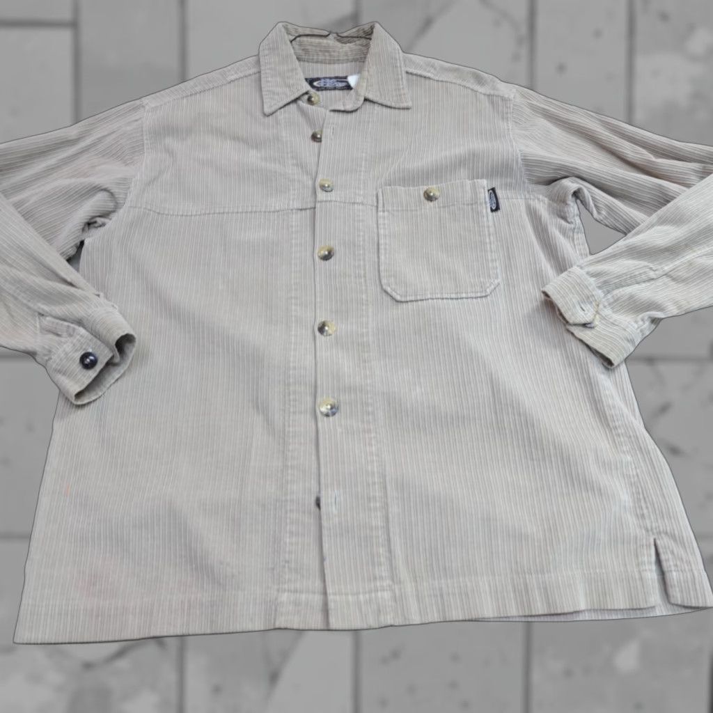 No Fear VINTAGE No Fear Shirt Large Beige Corduroy Heavyweight Overshirt Size US L / EU 52-54 / 3 - 1 Thumbnail