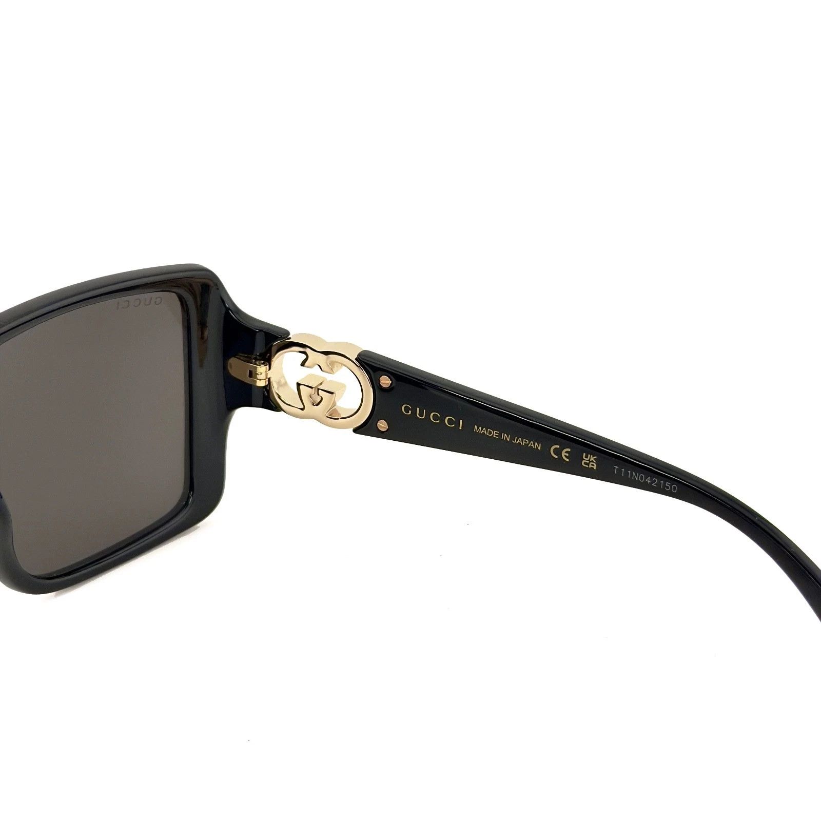 Gucci GUCCI GG1692S Black Geometric 1692 GG Fashion Sunglasses 001 Size ONE SIZE - 7 Thumbnail