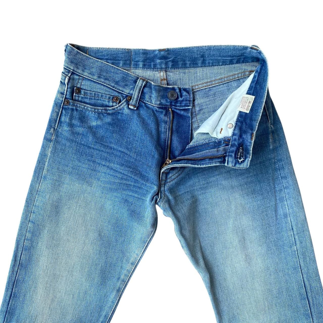 Blue Blue Japan VINTAGE RNA JAPAN SLANG SELVEDGED BLUEWASH W27X32 Size US 27 - 4 Thumbnail