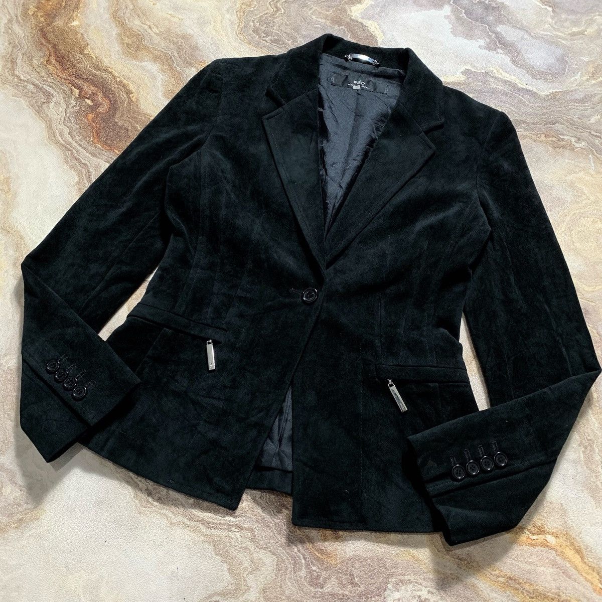 Japanese Brand Ined By Yohji Yamamoto Velvet Blazer Size US S / EU 44-46 / 1 - 6 Thumbnail