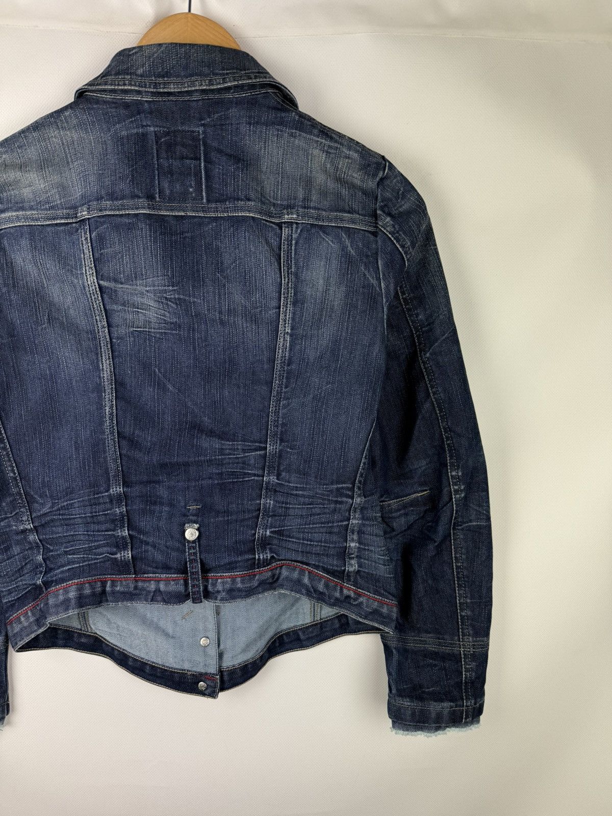 Marithe + Francois Girbaud × Vintage Marithe Francois Girbaud Vintage Avant-garde Denim Jacket Size S / US 4 / IT 40 - 15 Thumbnail