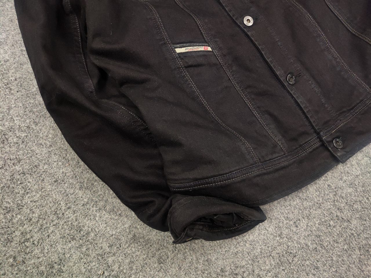 Diesel Diesel Industry Warm men's Black Denim Jacket Vintage style Size US XL / EU 56 / 4 - 6 Thumbnail