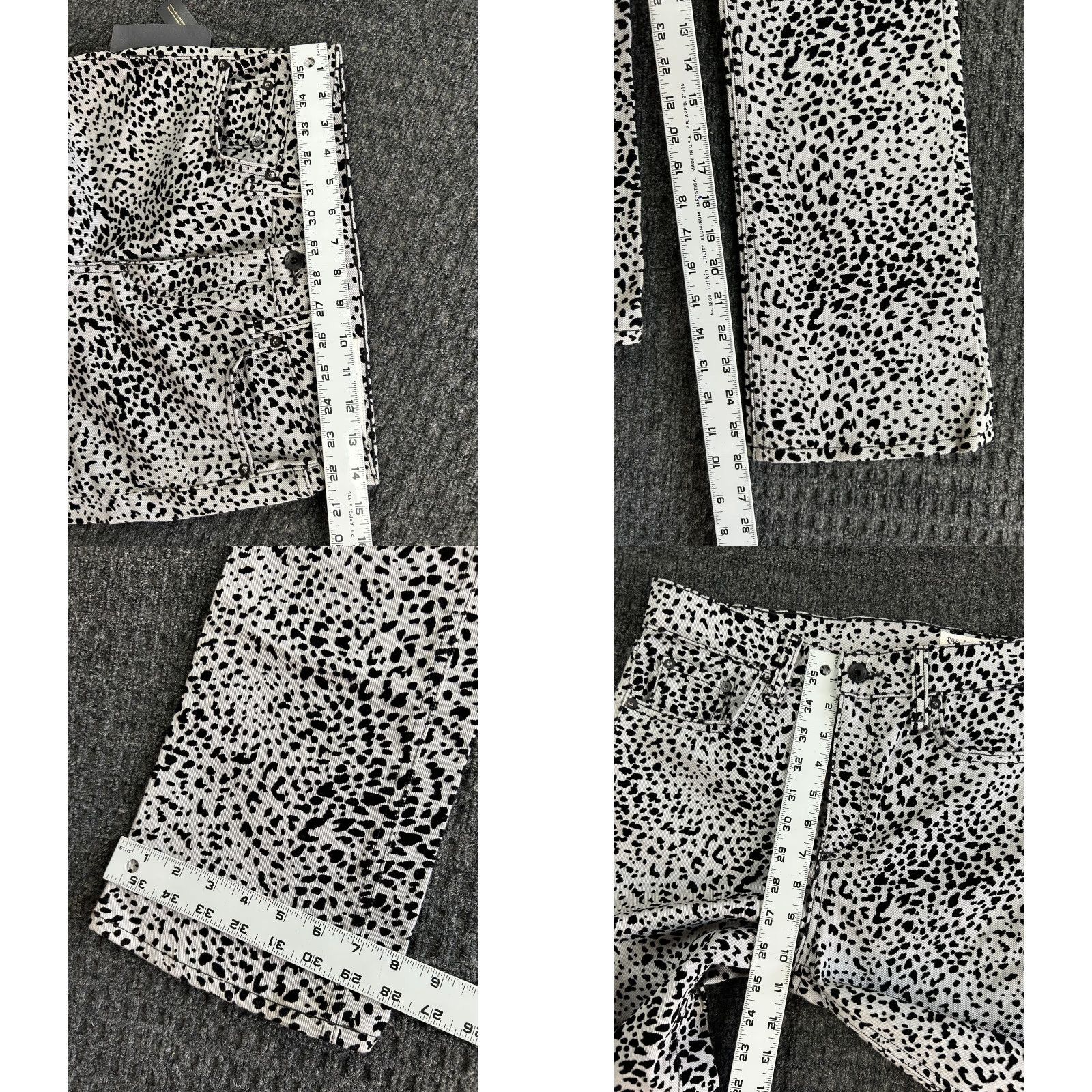 Rag & Bone VINTAGE Rag & bone Hana Jeans Animal Leopard Print Flare 26 NEW Gray 26 in Inseam 26 in Women's Regular Jeans Size 26" / US 2 / IT 38 - 9 Thumbnail