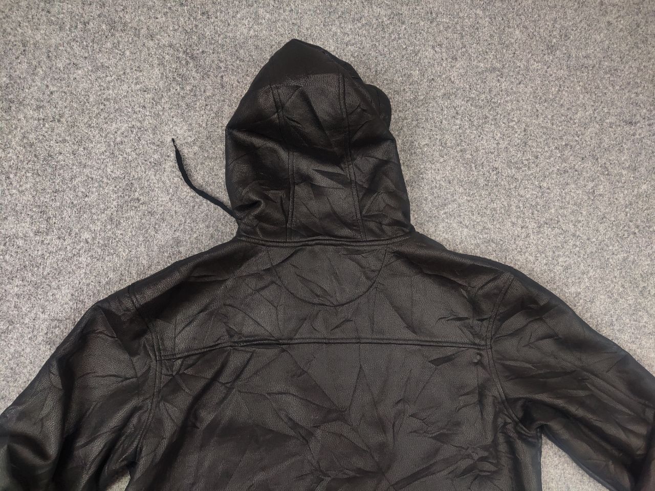 Billabong Billabong Faux Leather Black Bomber Hooded Jacket Vintage Size US XL / EU 56 / 4 - 12 Thumbnail