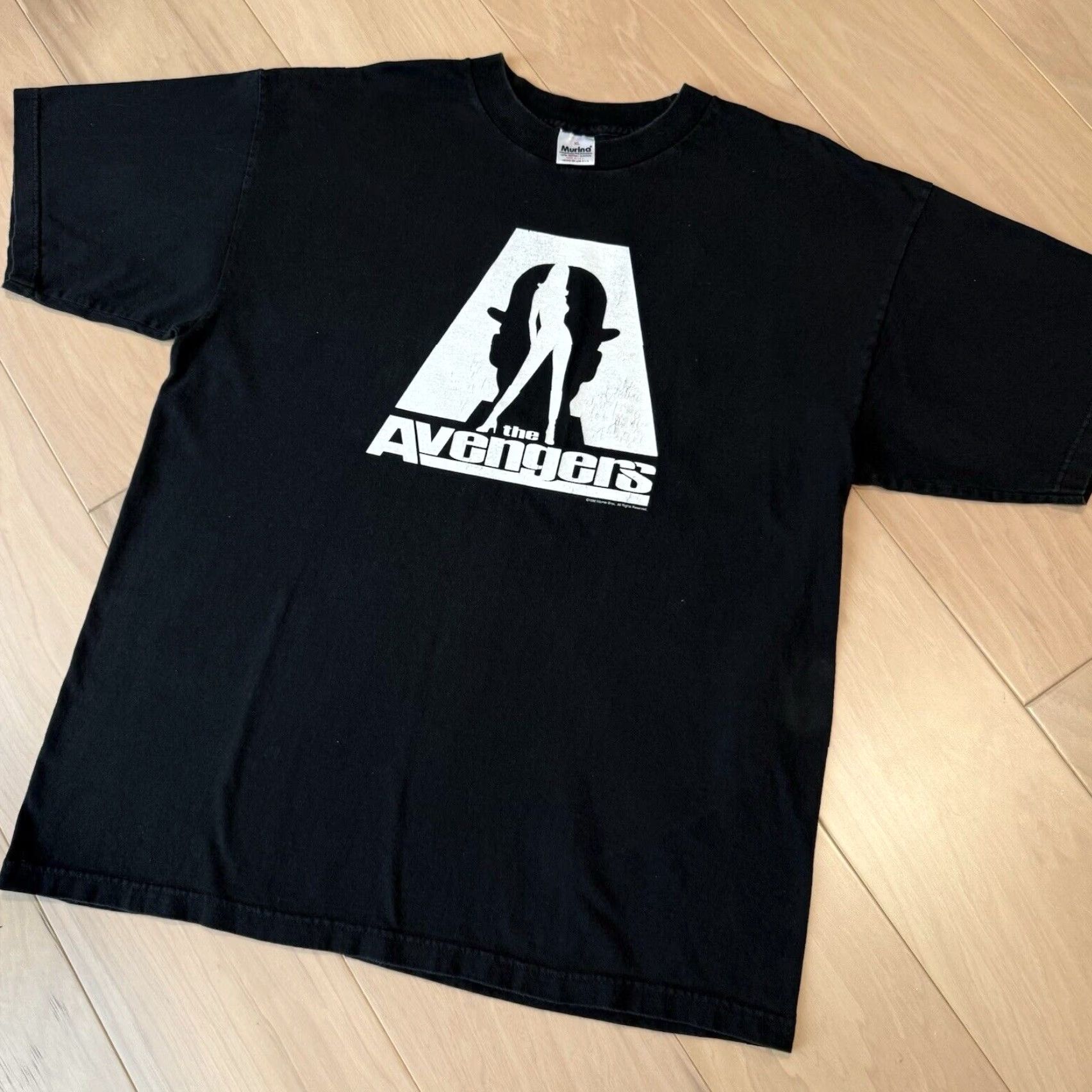Vintage VINTAGE The Avengers Movie Promo Shirt XL Black 90s Uma Thurman Sean Connery Spy T-Shirt Men Short Sleeve Logo Crew Neck Cotton Knit Size US XL / EU 56 / 4 - 7 Thumbnail