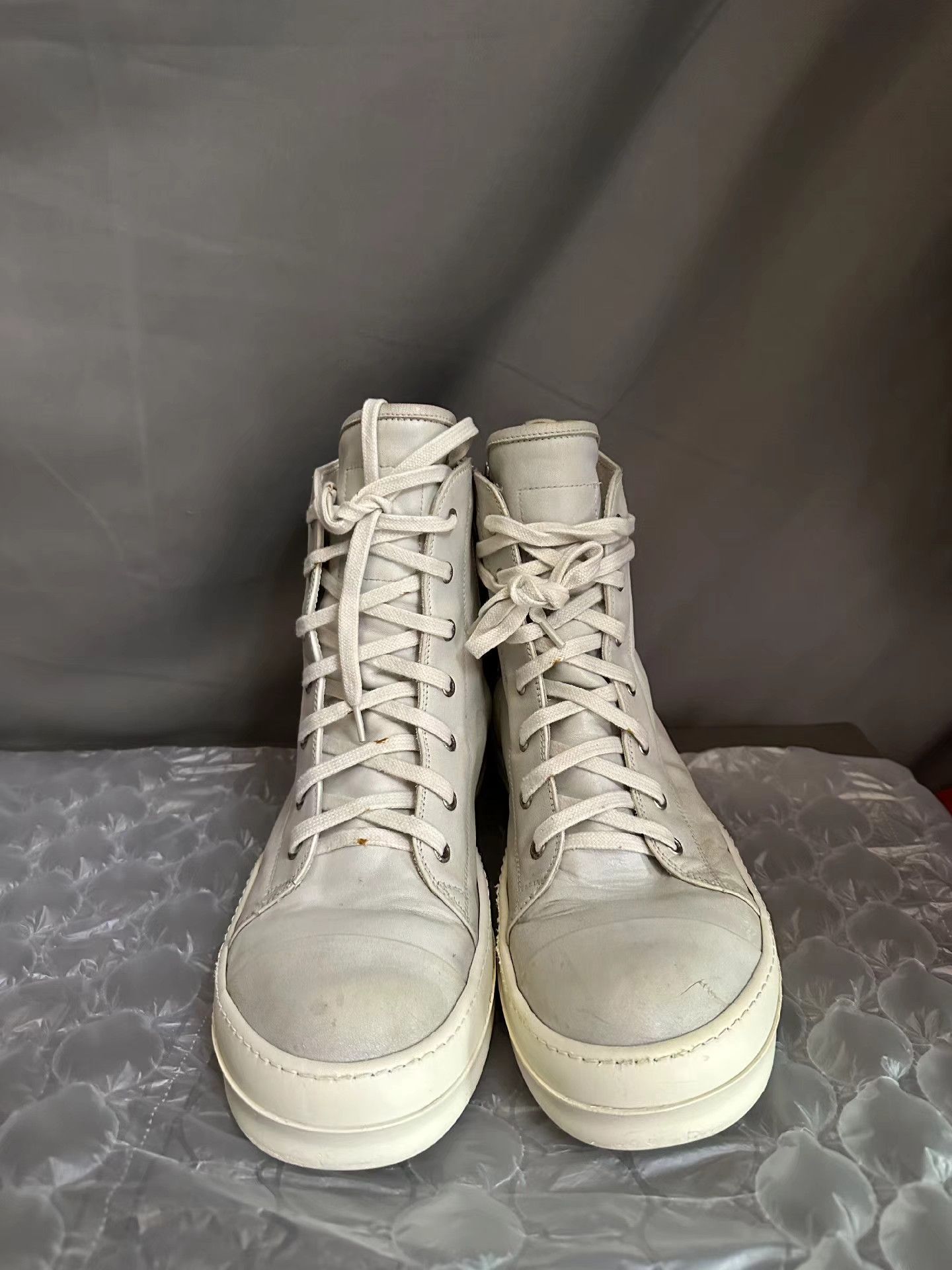Rick Owens Rick Owens Mainline High-Top Leather Jumbo Sneakers Size US 9 / EU 42 - 4 Thumbnail