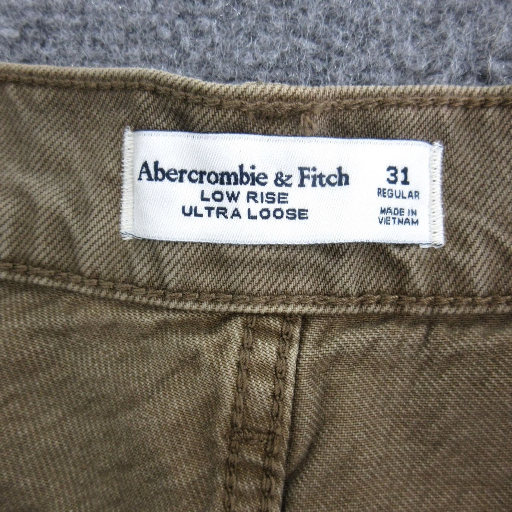 Abercrombie & Fitch Abercrombie & Fitch Jeans Womens 31x30 Beige Low Rise Ultra Loose Wide Leg Denim Size 24" / US 00 / IT 34 - 7 Thumbnail