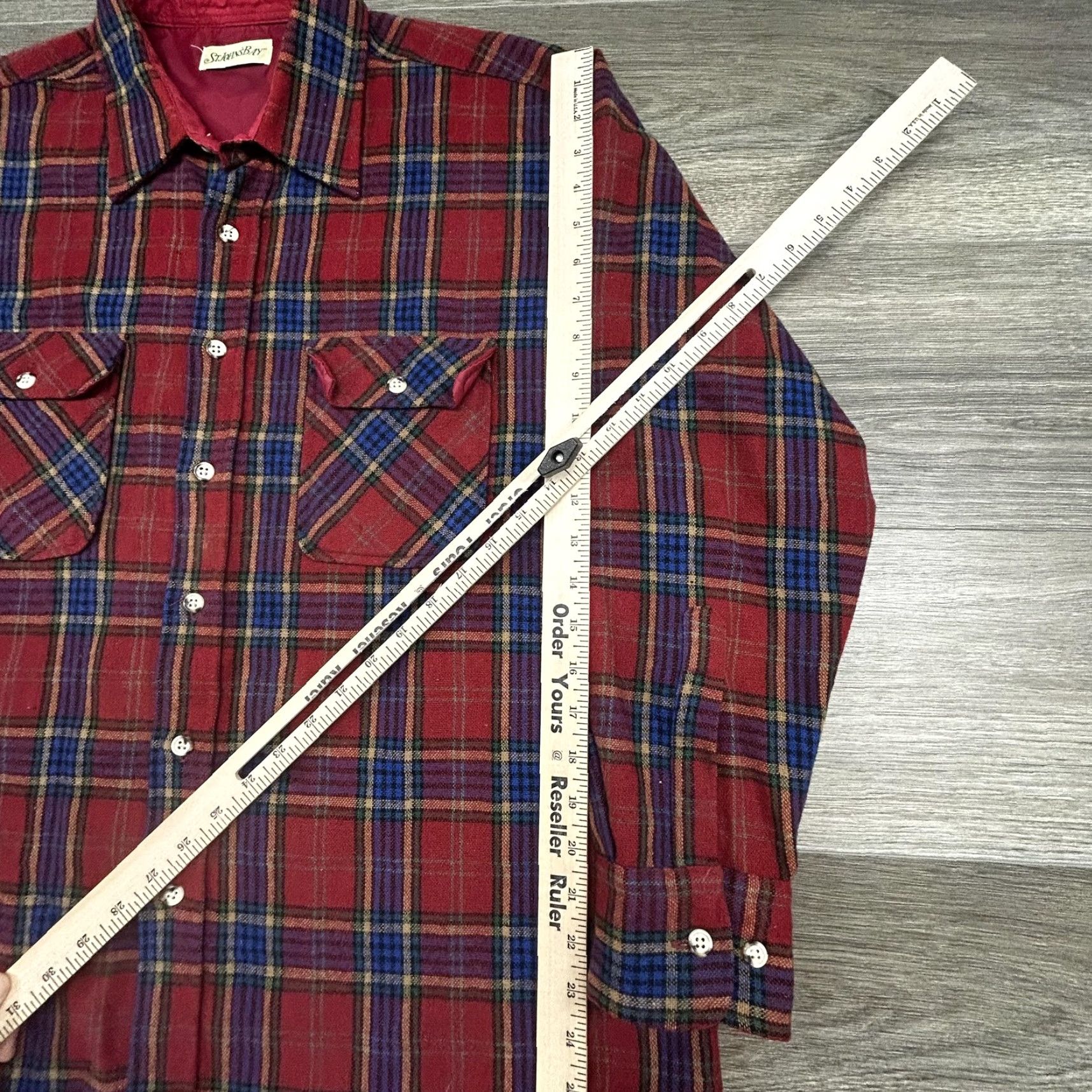 Vintage Vintage St John's Bay Shirt Jacket Mens XL Red Plaid Wool Lined Flannel 80s Size US XL / EU 56 / 4 - 6 Thumbnail