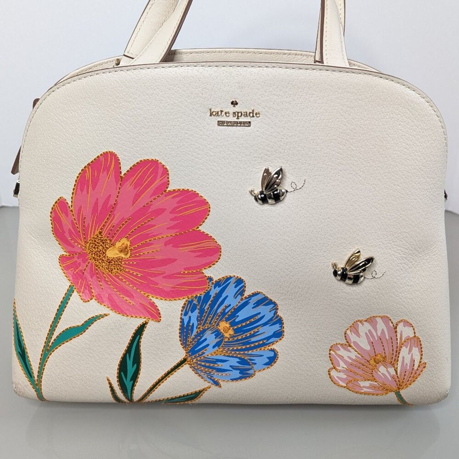 Kate Spade Kate Spade Cream Picnic Perfect Bee Lottie Handbag Crossbody Size ONE SIZE - 3 Thumbnail
