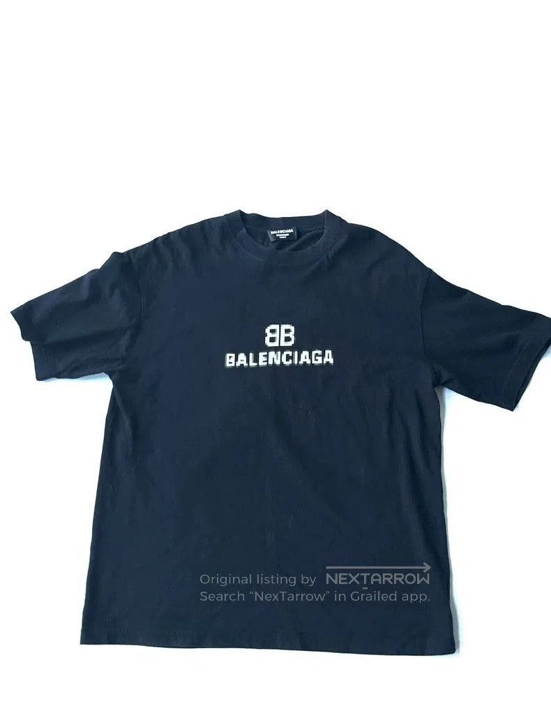 Balenciaga Balenciaga BB Pixel Logo Short Sleeve T-shirt. Size US M / EU 48-50 / 2 - 1 Thumbnail