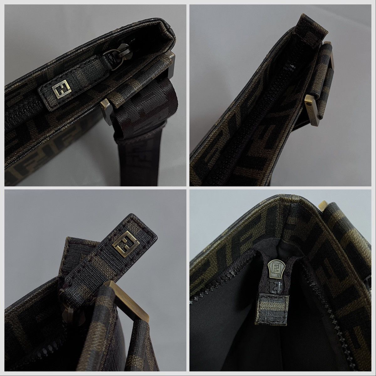 Fendi FENDI FF Monogram Canvas Messenger Bag. Size ONE SIZE - 6 Thumbnail