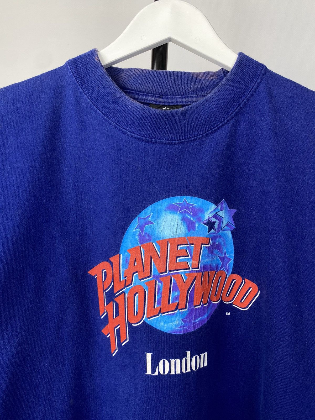 Planet Hollywood × Vintage Vintage 90s Planet Hollywood London Logo T-Shirt Size Large Size US L / EU 52-54 / 3 - 3 Thumbnail
