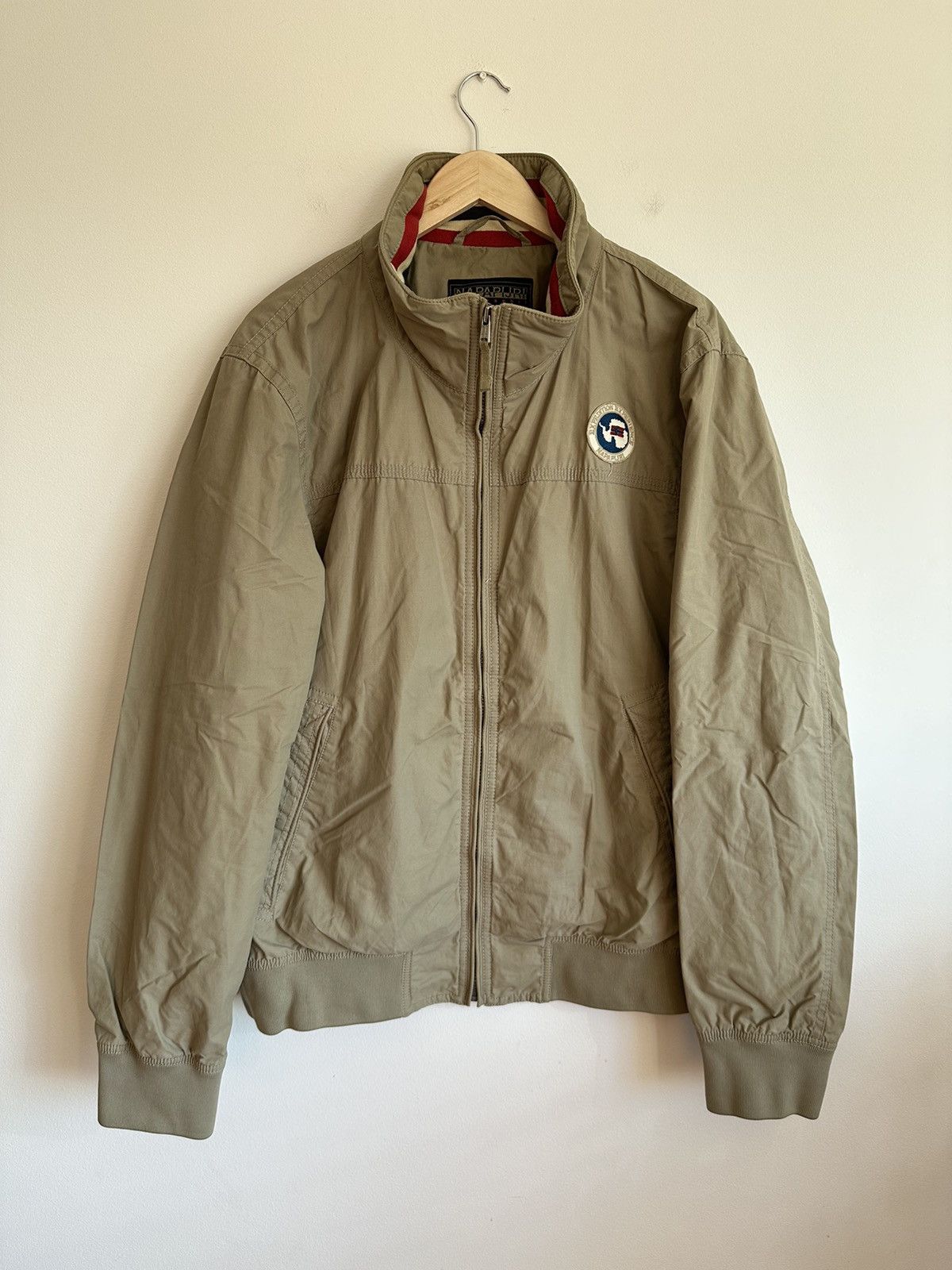 Napapijri Outdoor Life Napapijri light jacket outdoor windbraker beige Grailed