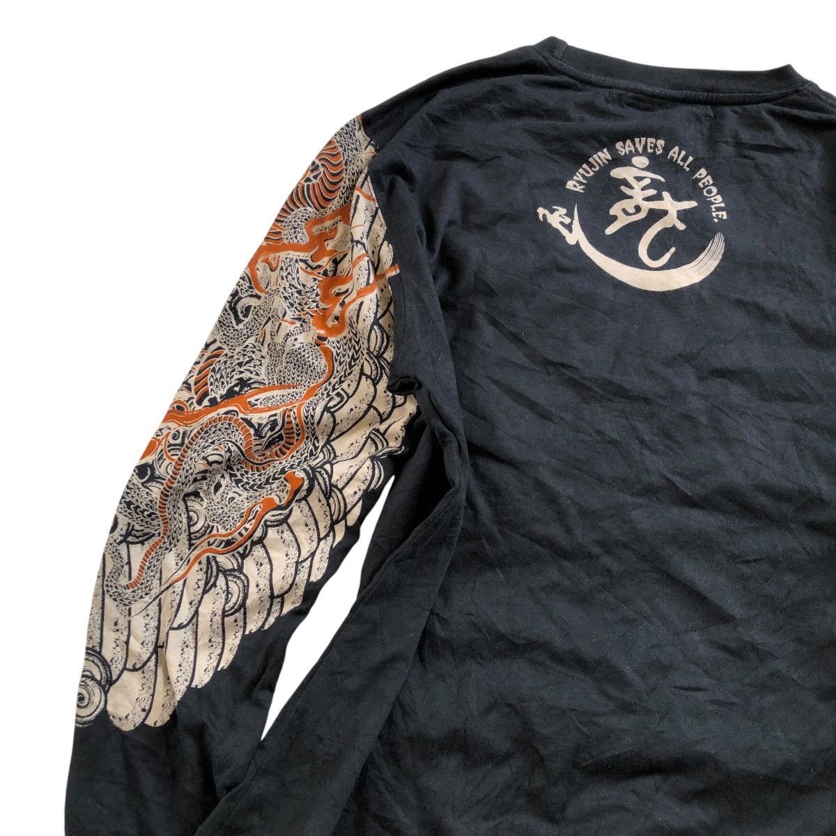 Japanese Brand TED COMPANY Rare Ryujin Saves All People Longsleeve Shirt Size US M / EU 48-50 / 2 - 6 Thumbnail