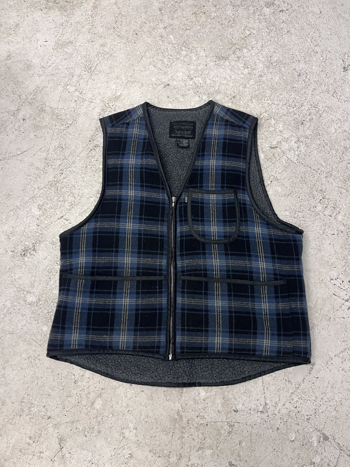 Levi's Vintage blue plaid levis vest Size US M / EU 48-50 / 2 - 2 Thumbnail