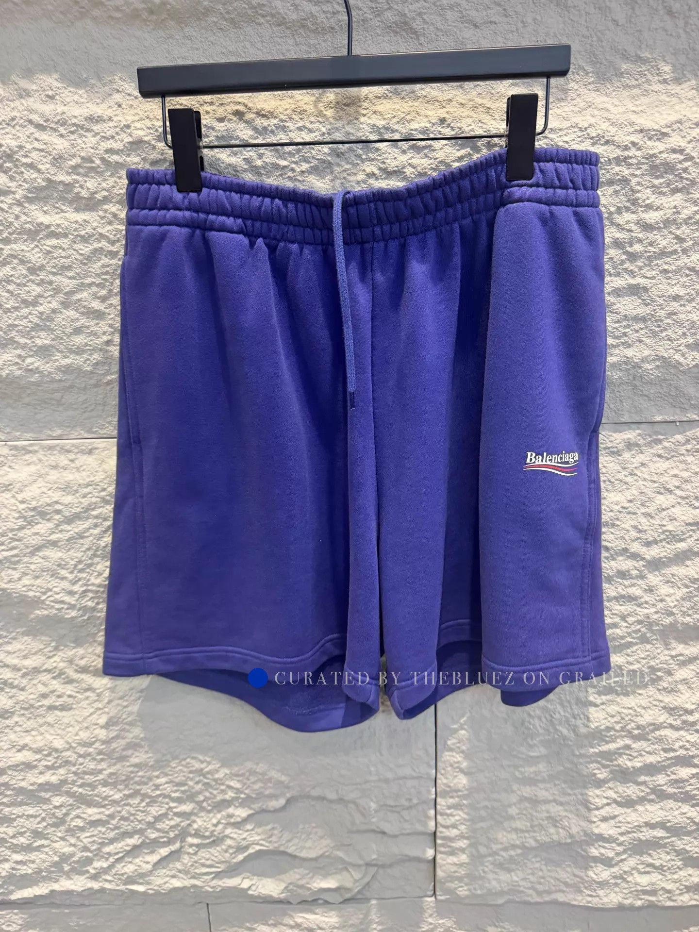 Balenciaga Eye-Catching Purple Logo Shorts Size US 32 / EU 48 - 1 Thumbnail