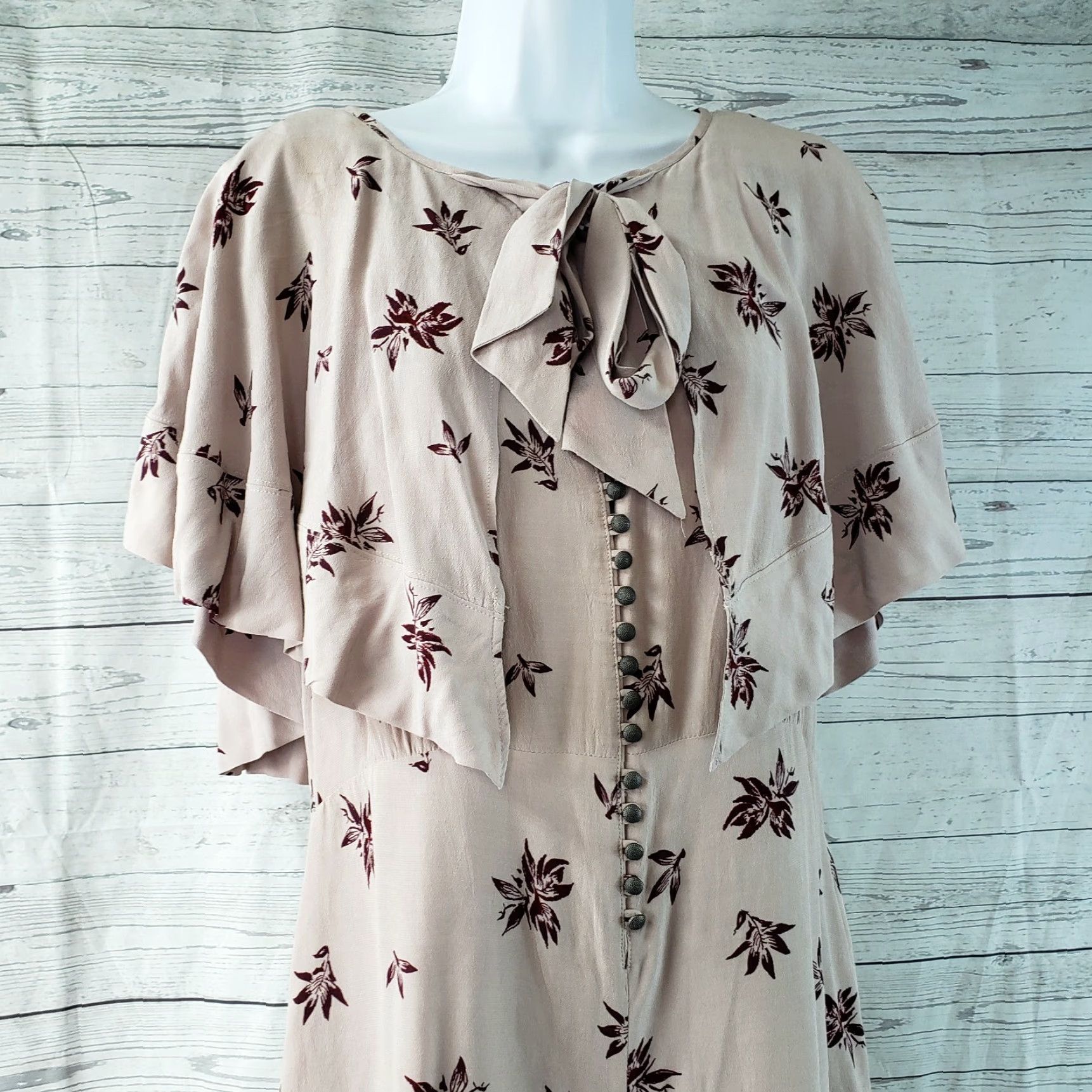 Free People Free People Romper Women's Stealing Kisses Purple Floral Rayon Blend S Small romper Size 28" / US 6 / IT 42 - 2 Thumbnail