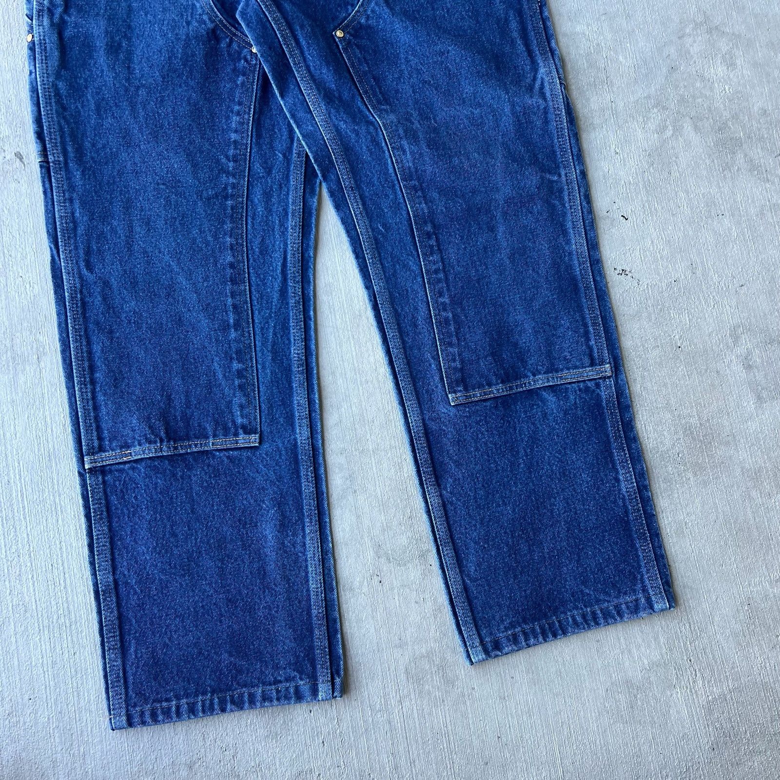 Carhartt × Vintage Carhartt denim blue jeans double knee work carpenter pants Size US 33 - 3 Thumbnail