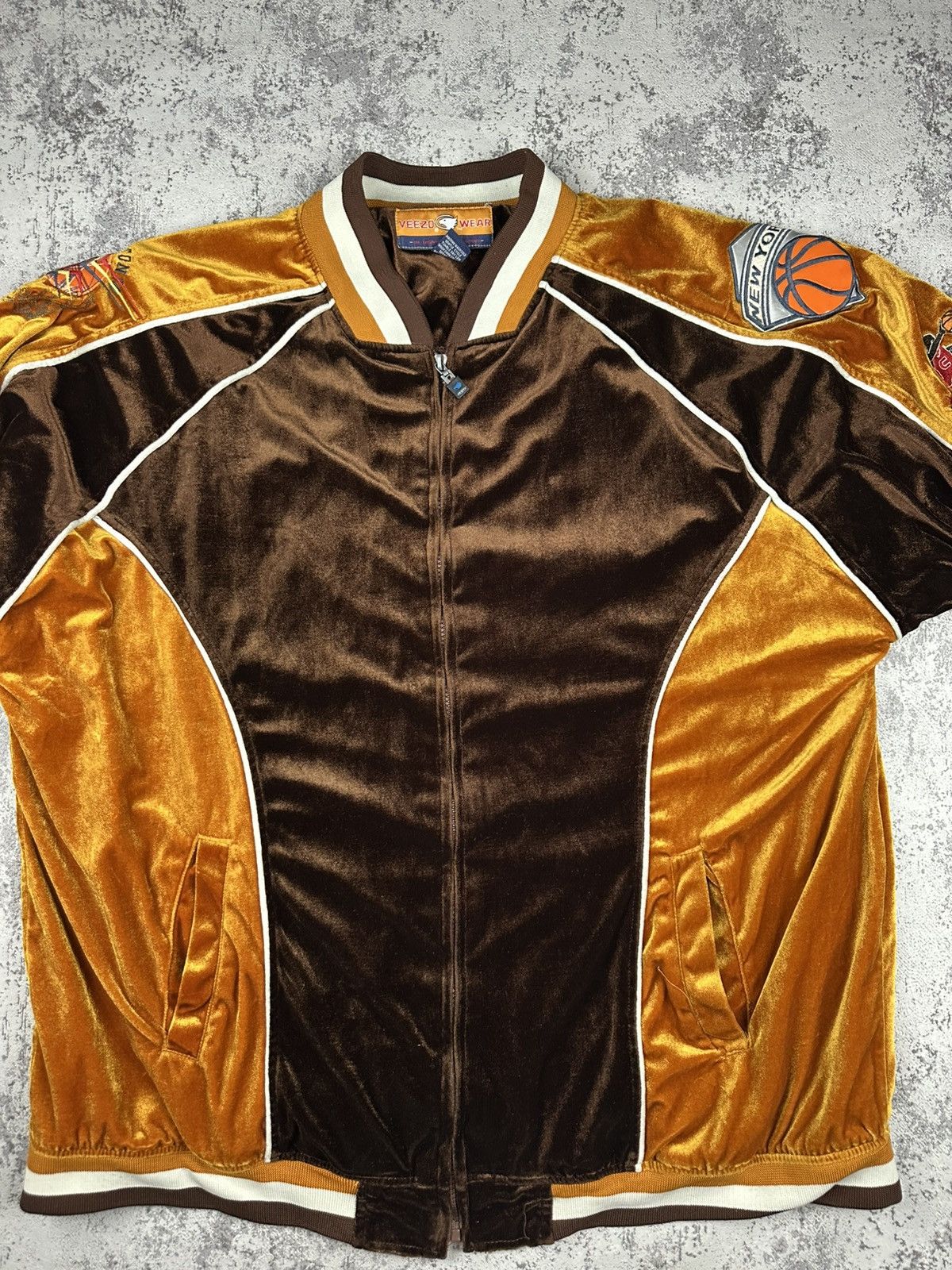 NBA Vintage Bomber NBA Team Patch Velvet Jacket 3XL Retro Size US XXL / EU 58 / 5 - 15 Thumbnail