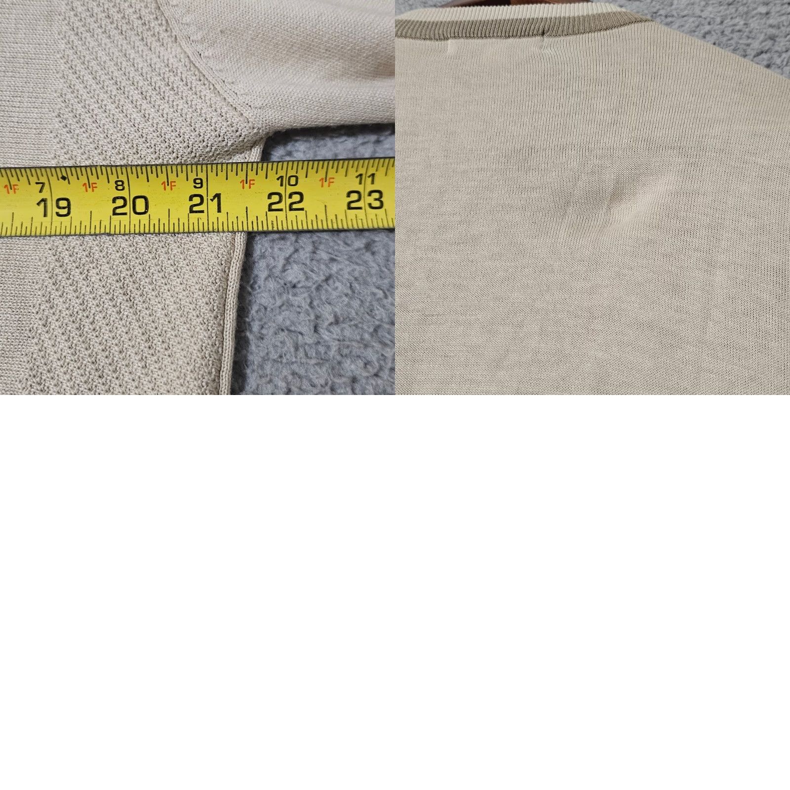 Pronto Uomo Pronto Uomo Sweater Mens L Cream Silk Size Beige Pullover Knit Long Sleeve Crew Size US L / EU 52-54 / 3 - 8 Thumbnail