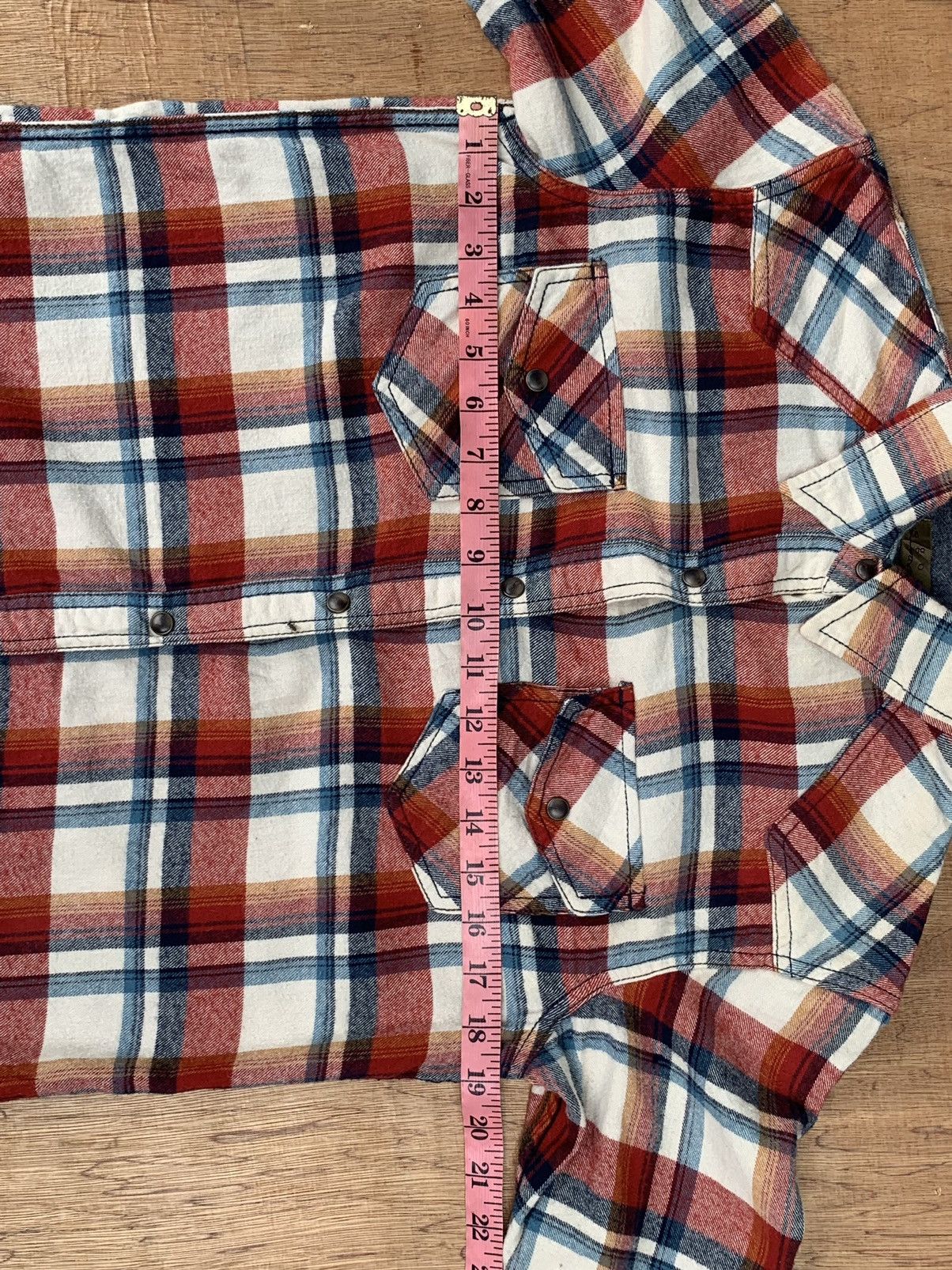 If Six Was Nine Rare Goa Snap Buttons Plaid Tartan Flannel Shirt Size US M / EU 48-50 / 2 - 17 Thumbnail