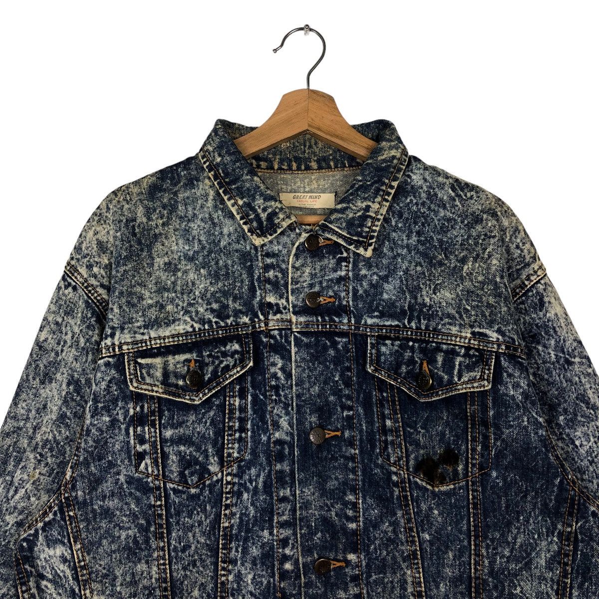 Japanese Brand 🔥90’s Vintage Denim Jacket Bomber Great Mind Japan Made Size US M / EU 48-50 / 2 - 2 Thumbnail
