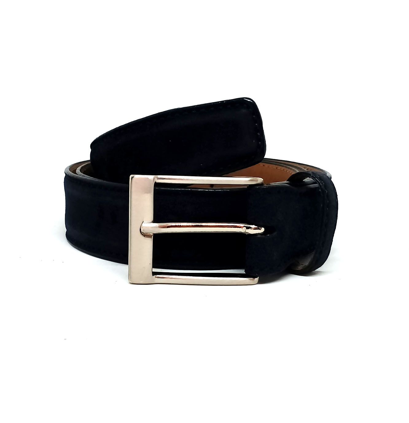 Magnanni Magnanni Suede Leather Belt, size 95, Dark Blue, Spain Size 36 - 1 Thumbnail