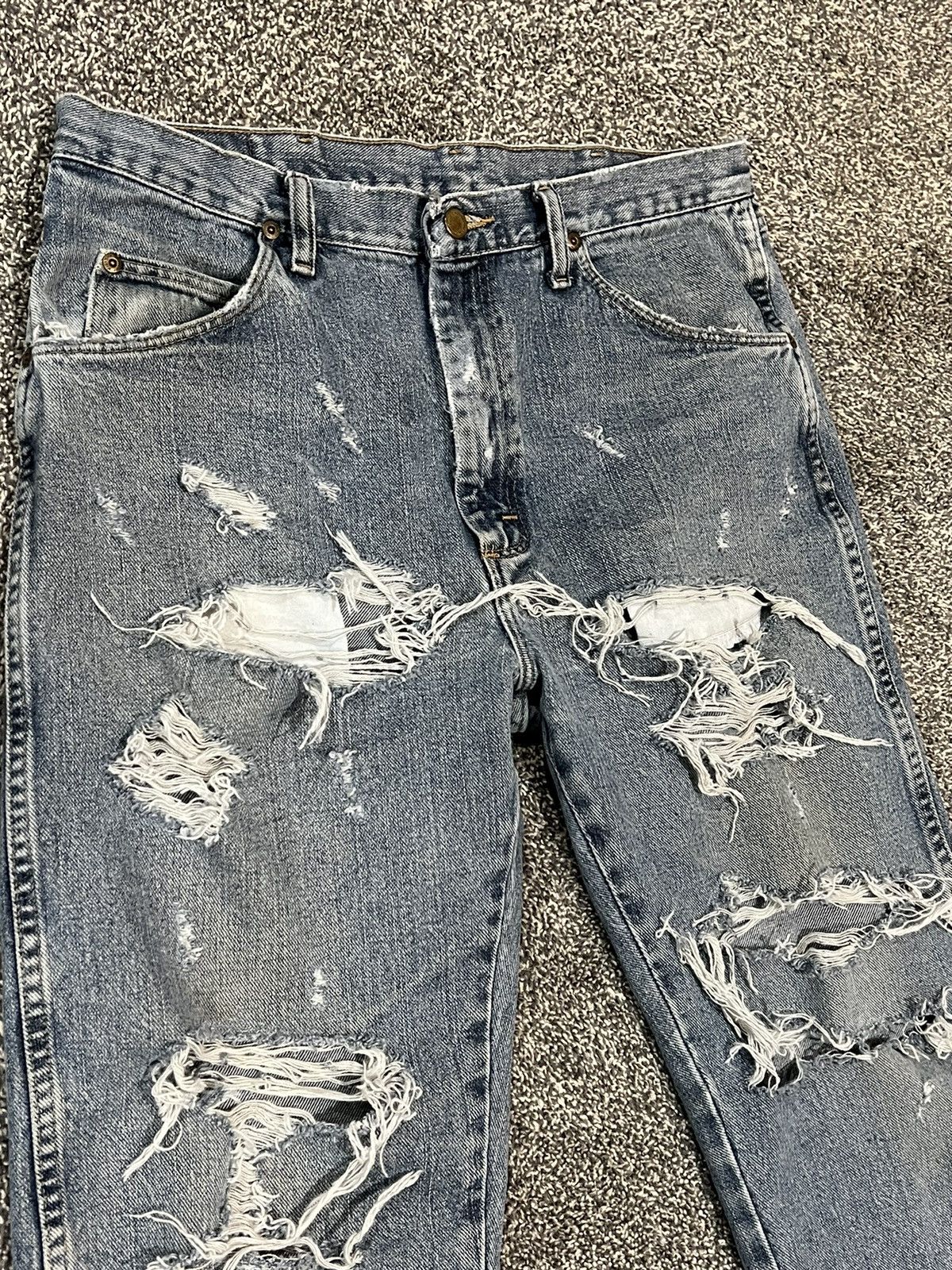 Vintage × Wrangler Wrangler Vintage Distressed Denim 34x32 Size US 34 / EU 50 - 7 Thumbnail