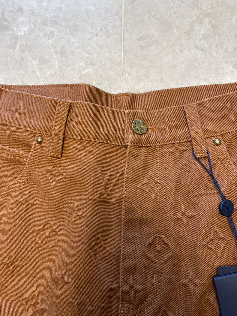 Louis Vuitton Louis Vuitton 21 Fw Orange monogrammed Logo print cargo pan Size US 32 / EU 48 - 6 Thumbnail