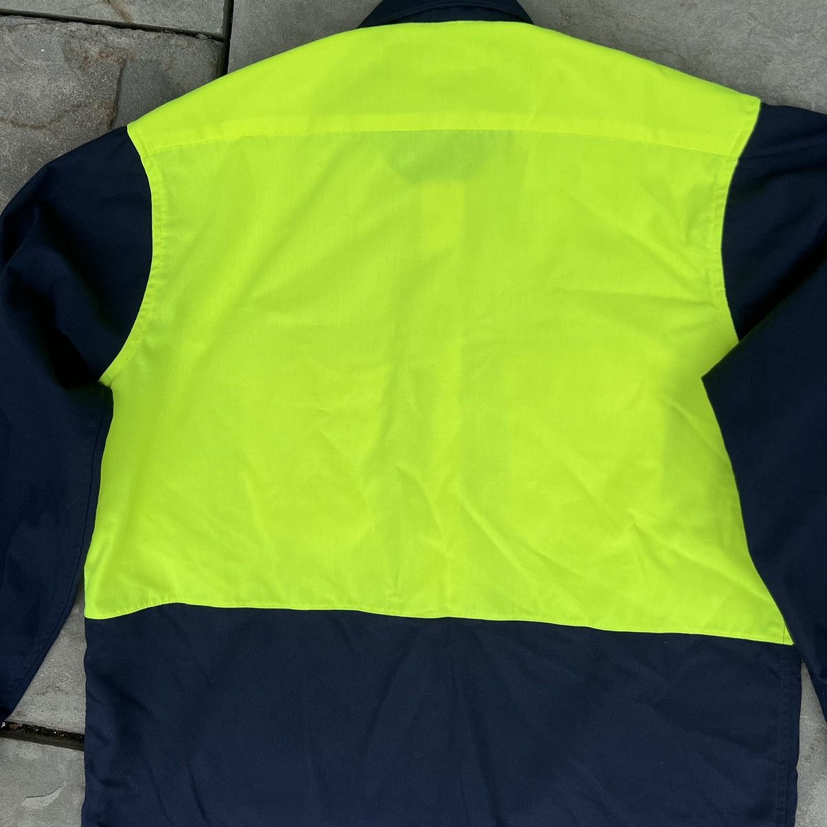 Other Long Sleeve Utility Work Shirt Neon Yellow and Navy Size US L / EU 52-54 / 3 - 6 Thumbnail