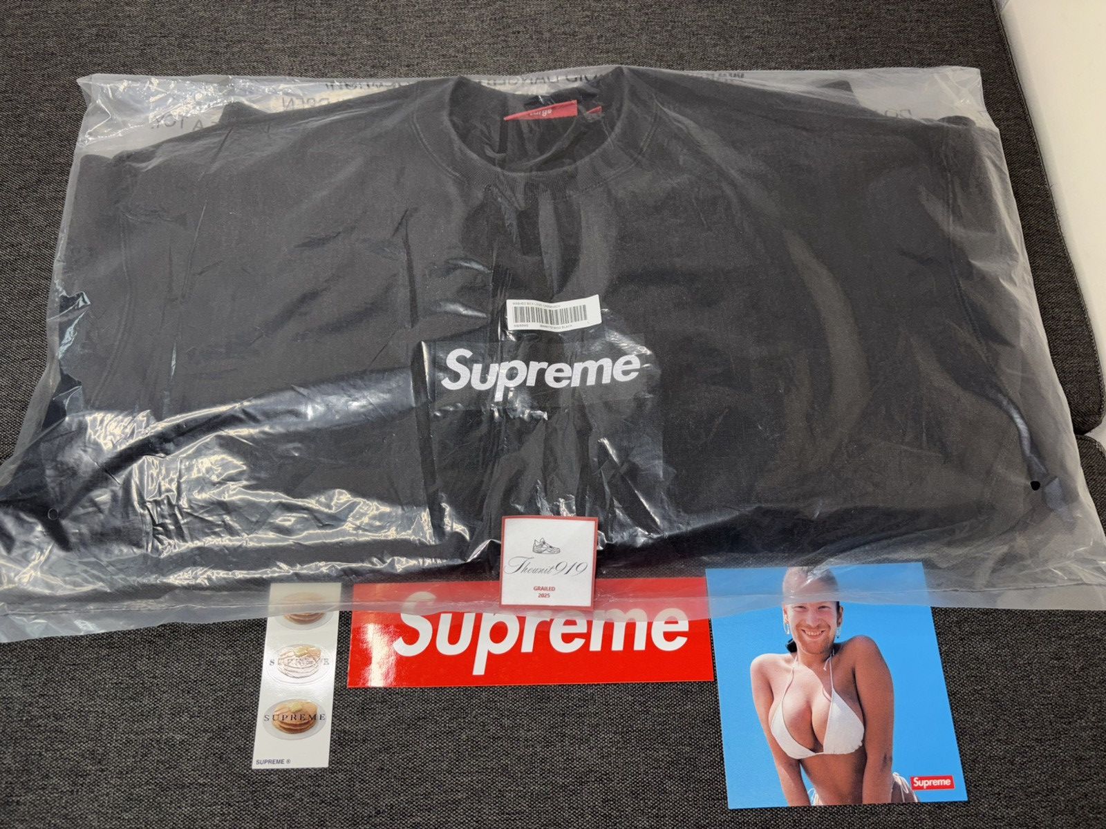 Supreme Supreme Washed Box Logo Crewneck Black | Grailed