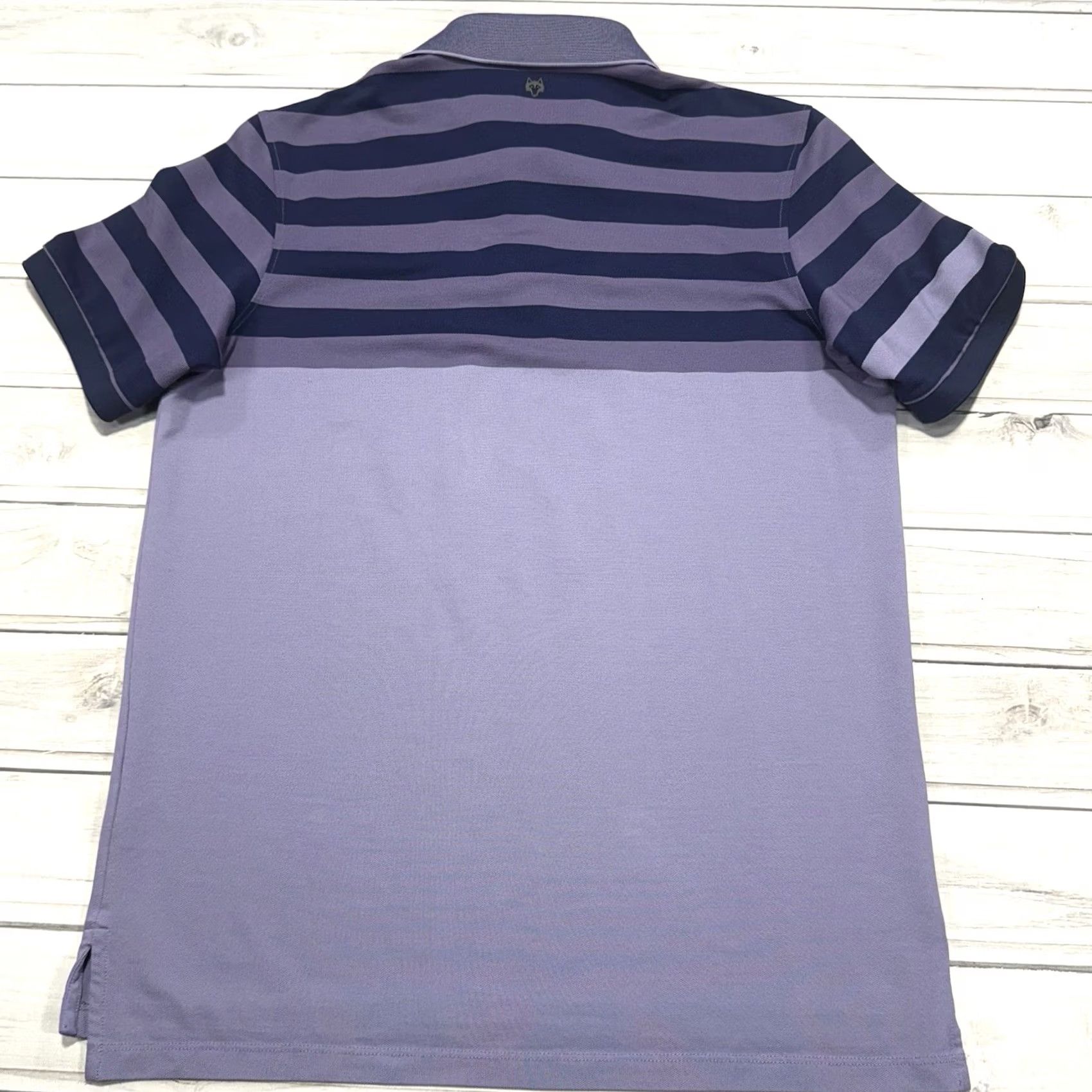 Vintage Greyson Polo Shirt Mens M Purple Striped Wolf Logo Golf Lightweight Stretch Shirt Mens M Purple Striped Wolf Logo Golf Lightweight Stretch Size US M / EU 48-50 / 2 - 5 Thumbnail