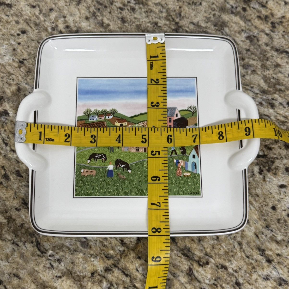 Vintage Villeroy & Boch Laplau Farm Village Design Naïf Square Plate Size ONE SIZE - 6 Thumbnail
