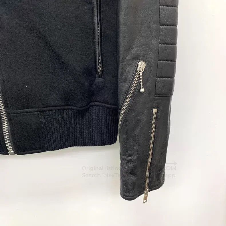 Givenchy Givenchy Black Lamb Leather Patch Hooded Drawstring Zip Fr Size US M / EU 48-50 / 2 - 4 Thumbnail