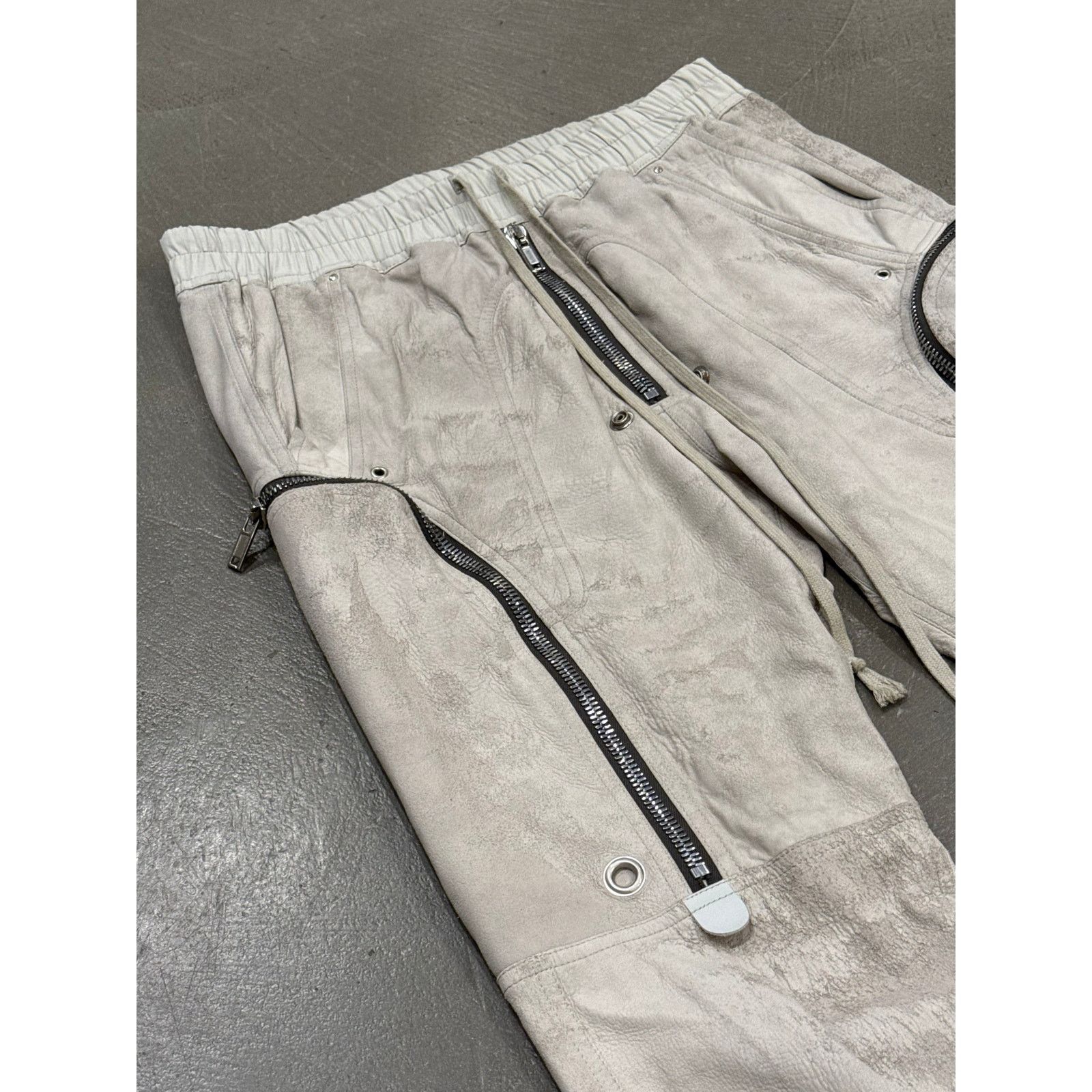 2021 Rick Owens “Phlegeton” distressed leather Bauhaus Pants