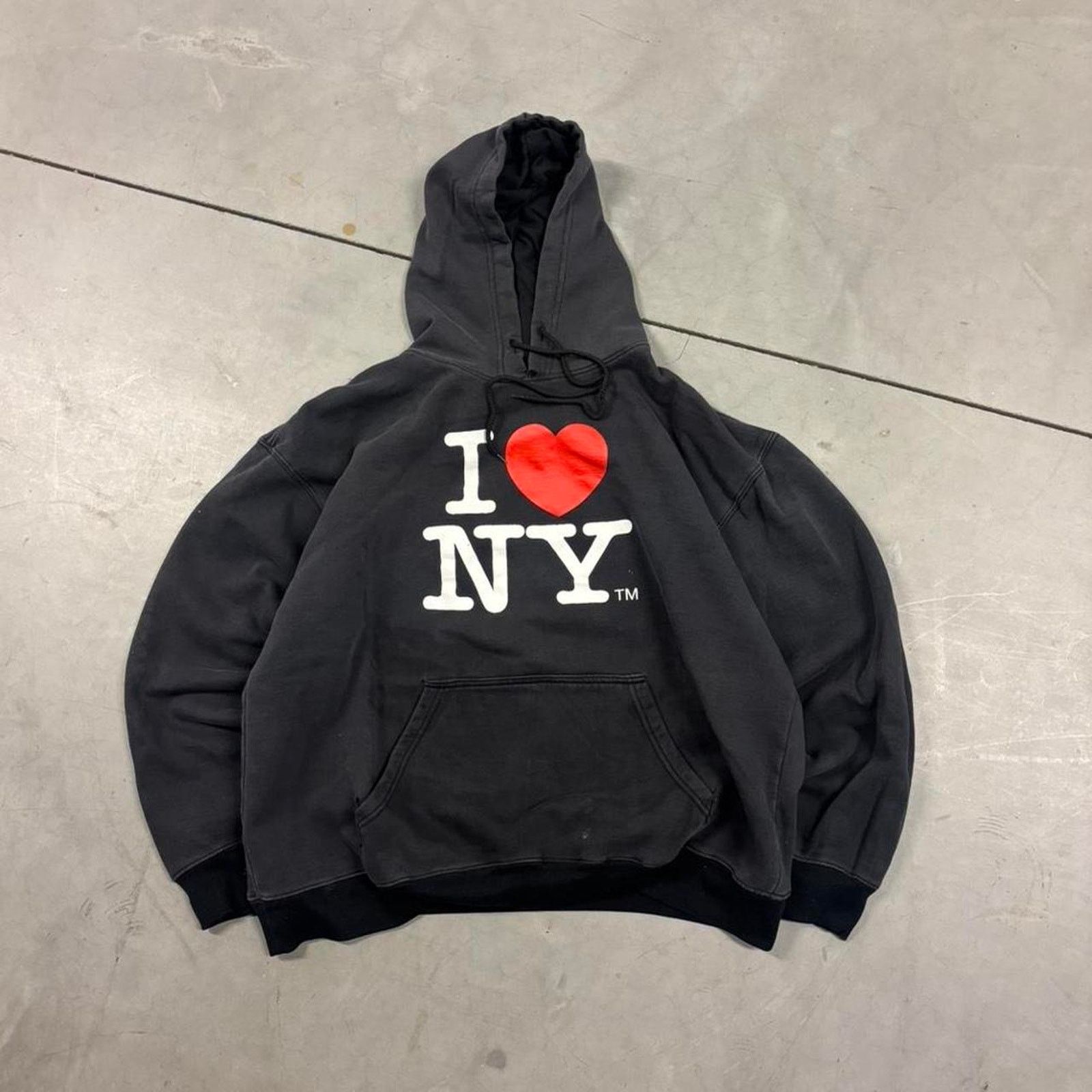 I Love NY Y2k faded black i love ny hoodie Size US M / EU 48-50 / 2 - 1 Thumbnail