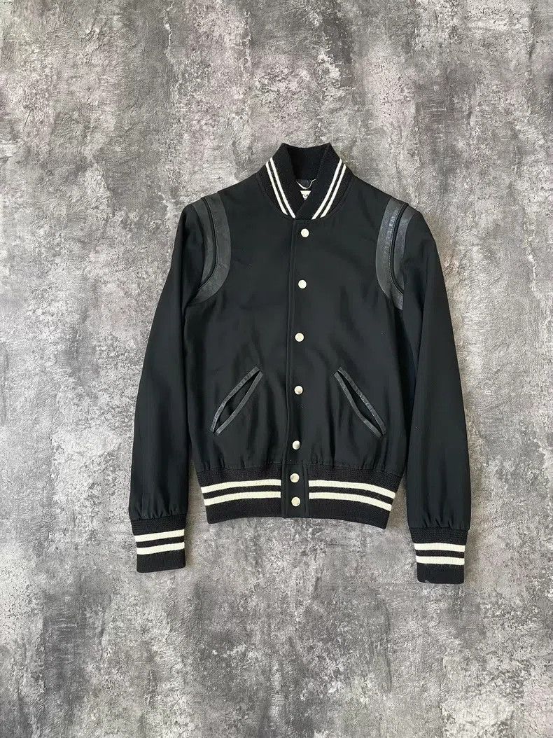 Saint Laurent Paris Black warrior patchwork lamb fur woole