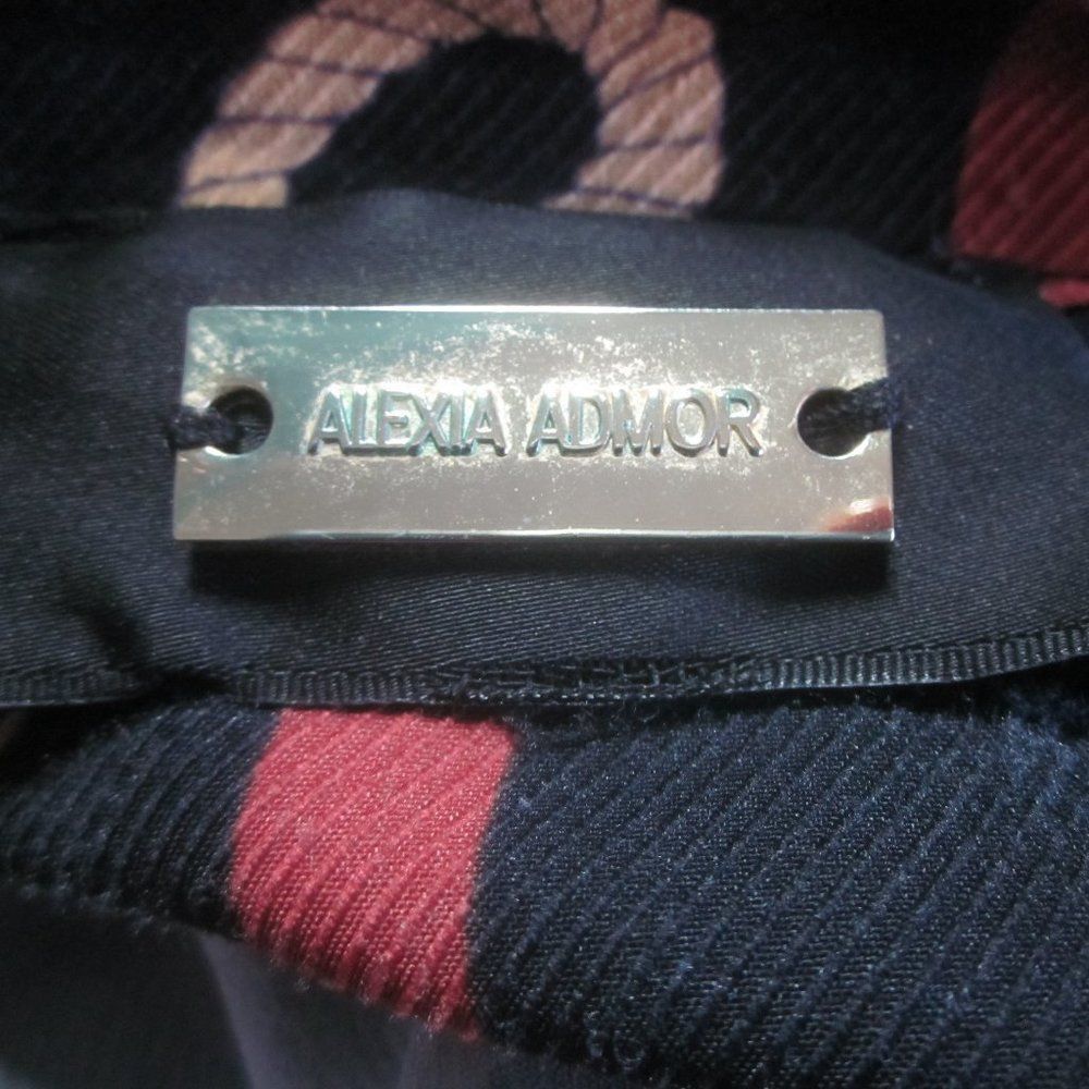 Alexis Mabille Alexia Admor Black Chain Belt Dress with Pleated Skirt Women Size L / US 10 / IT 46 - 2 Thumbnail
