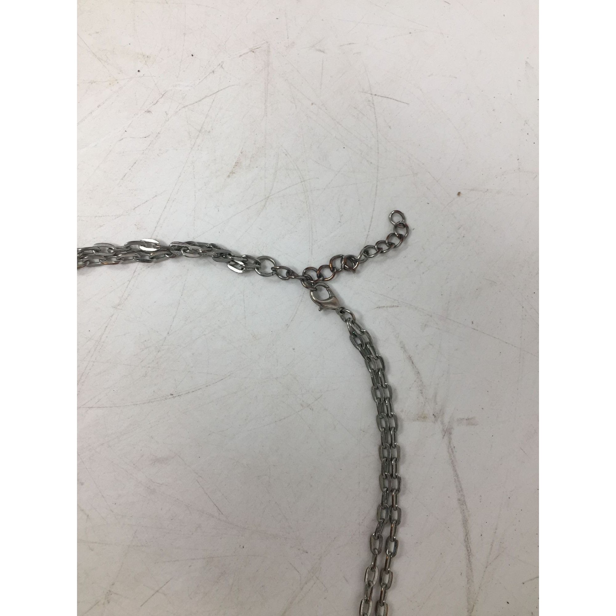 Other Women's Silver Tone Multi Chain Necklace with Circles Size ONE SIZE - 4 Thumbnail