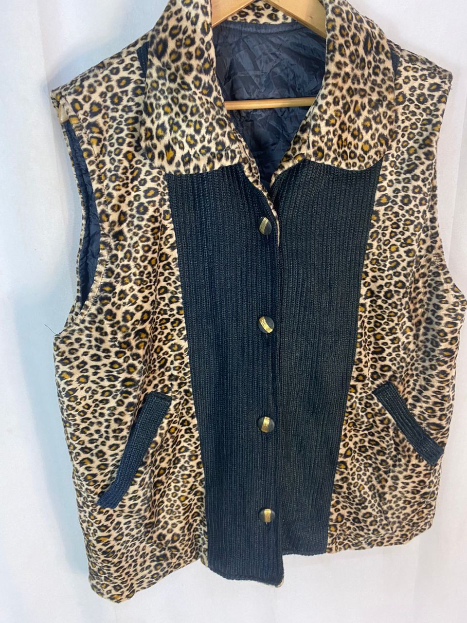 Japanese Brand Unbrand leopard button up vest jacket Size L / US 10 / IT 46 - 3 Thumbnail