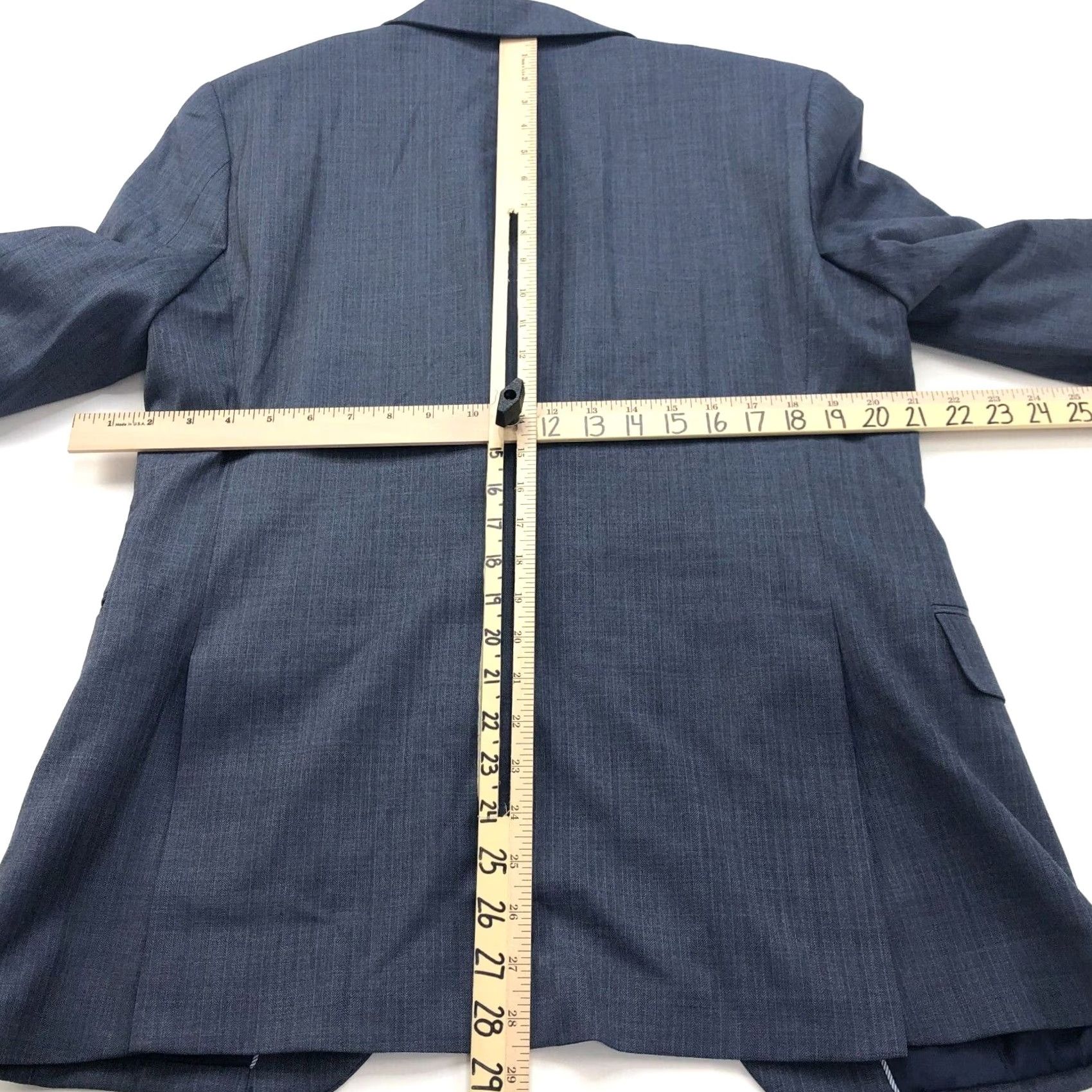 Brooks Brothers Brooks Brothers 42R Blue Stretch Wool Blend Button Blazer Sport Coat Jacket Size 42R - 5 Thumbnail