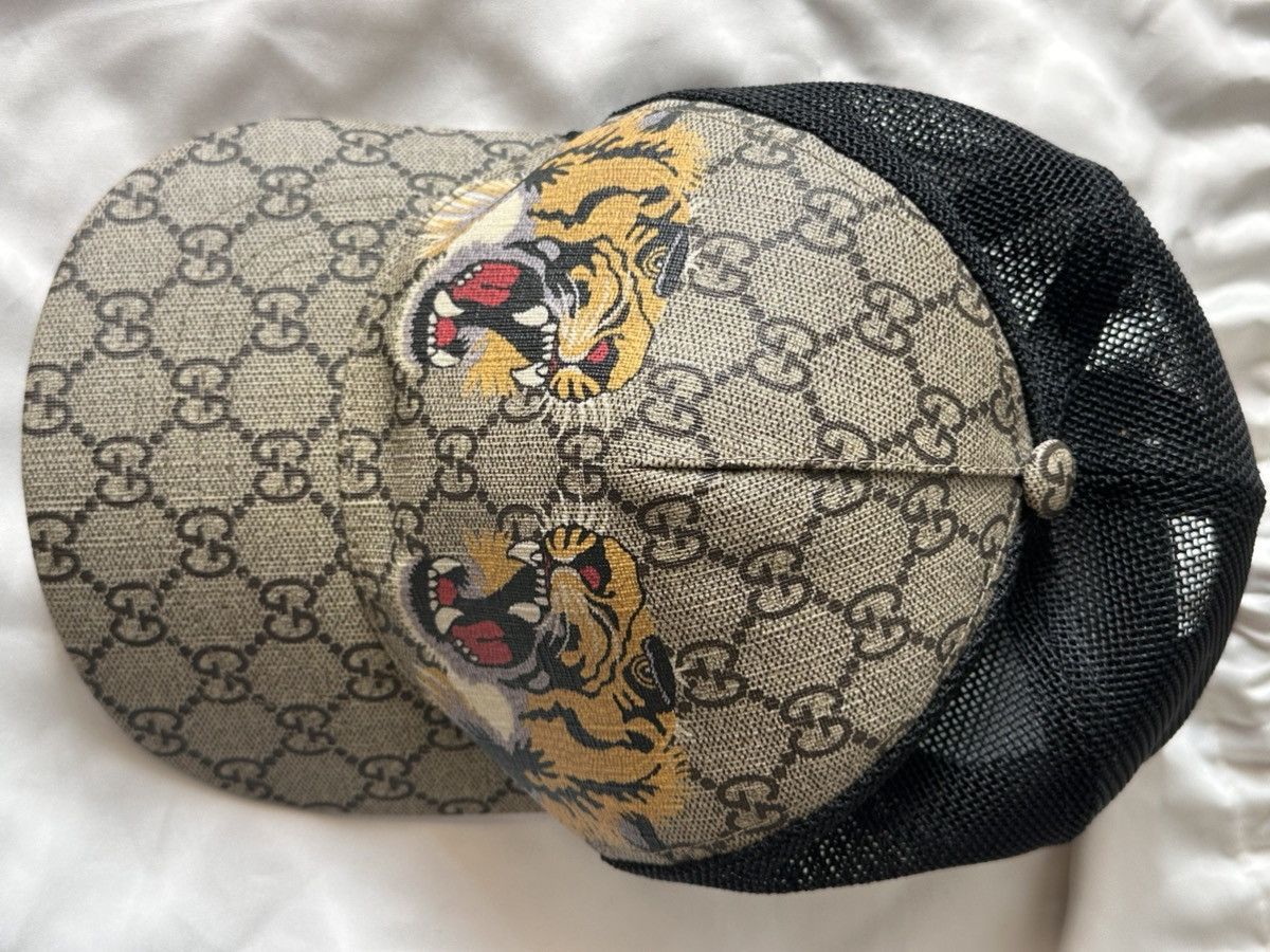 Gucci Gucci GG Supreme Mesh Tiger Baseball Cap | Rare Discontinued Size ONE SIZE - 11 Thumbnail