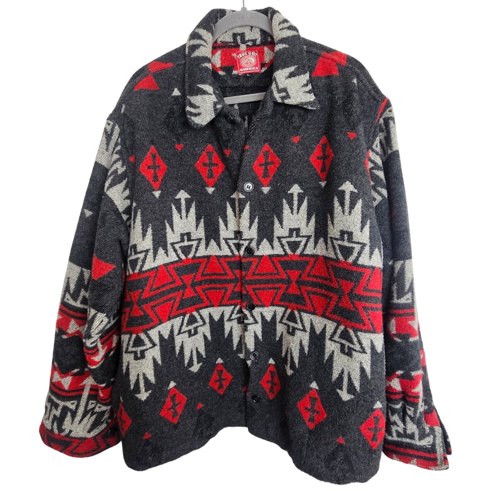 True Grit True Grit Big Mesa Chimayo Aztec Southwestern Wool Jacket Size US L / EU 52-54 / 3 - 1 Thumbnail