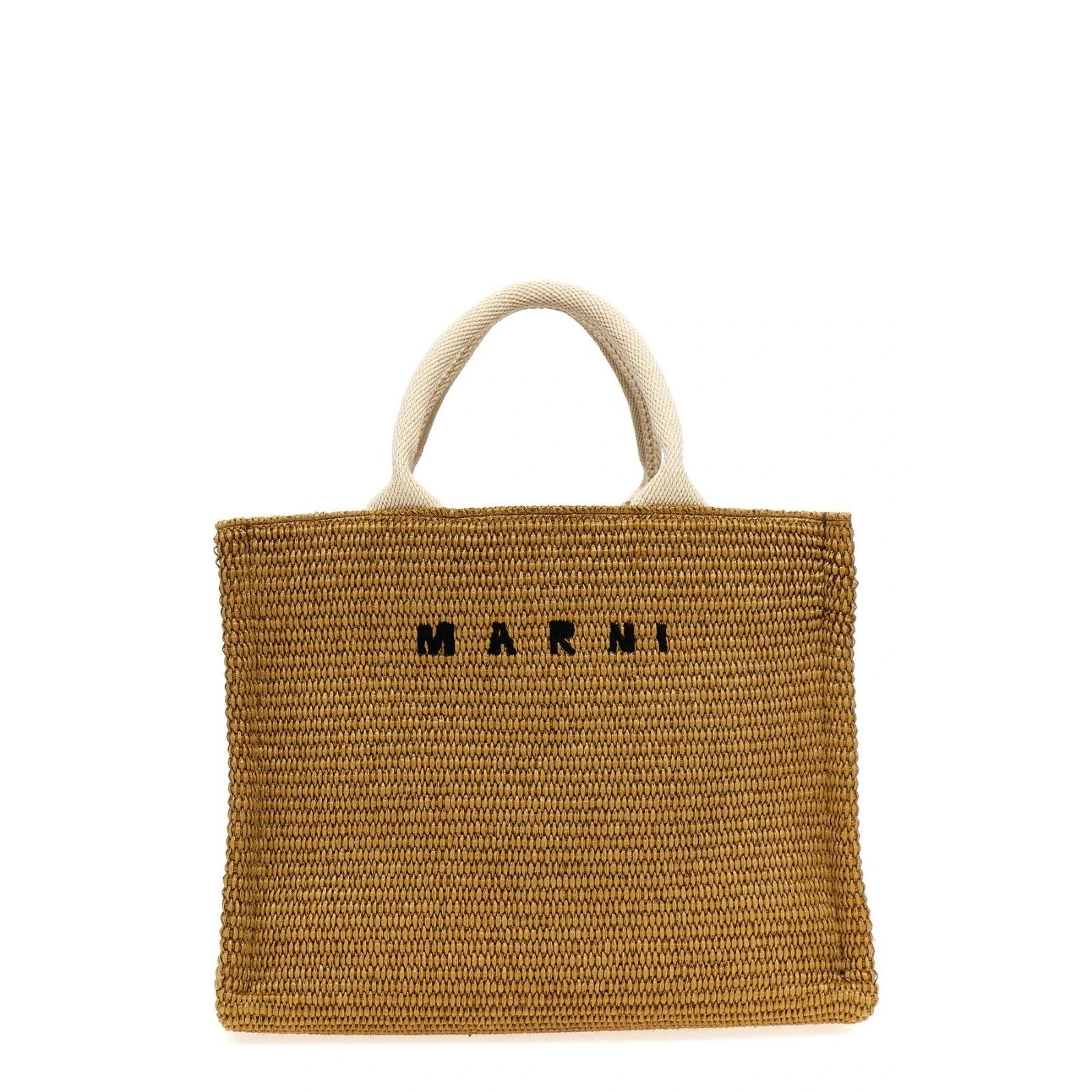 Marni MARNI Mini Tote Beige Raffia Shoulder Bag New & Authentic Size ONE SIZE - 1 Thumbnail