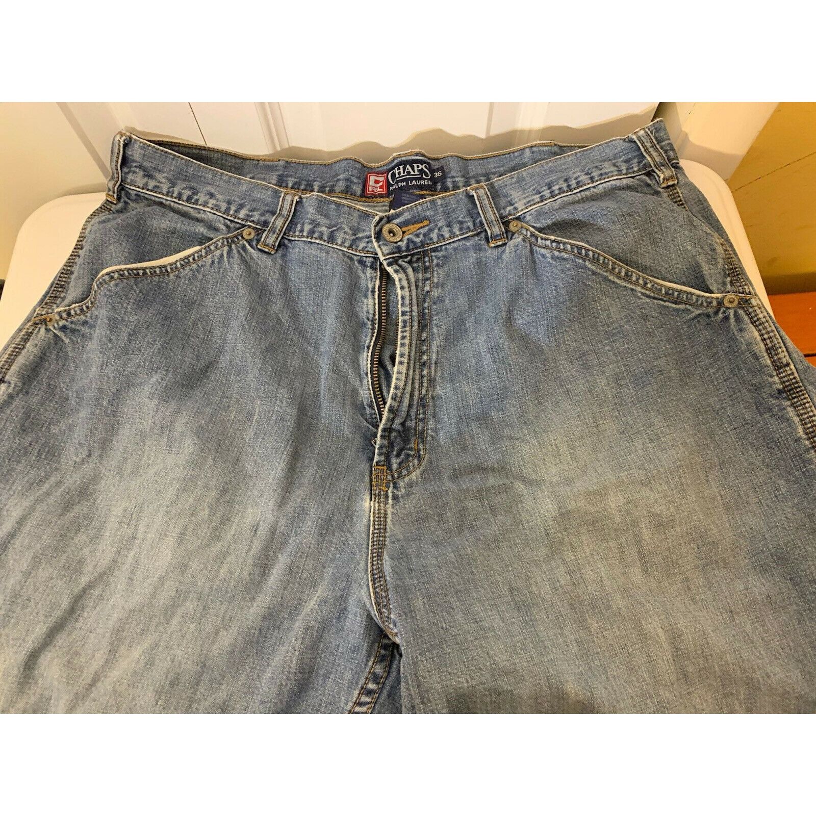 Ralph Lauren Vtg RALPH LAUREN Men’s Sz 36 CHAPS RL JEAN Cargo SHORTS Deni Size US 36 / EU 52 - 4 Thumbnail