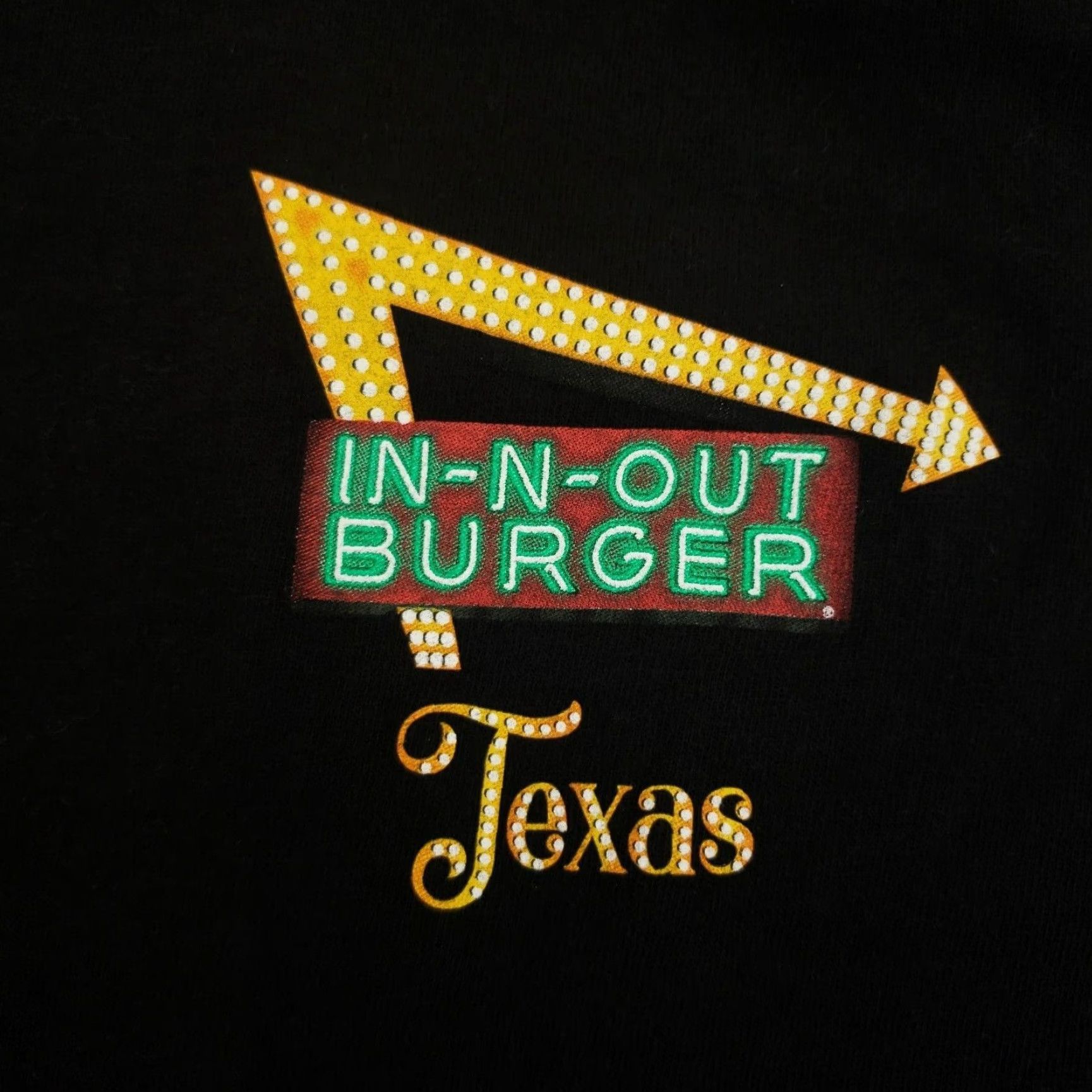 Nike Nike In N Out Texas Graphic T-Shirt Womens Small Black Short Sleeve Crew Neck Size S / US 4 / IT 40 - 2 Thumbnail