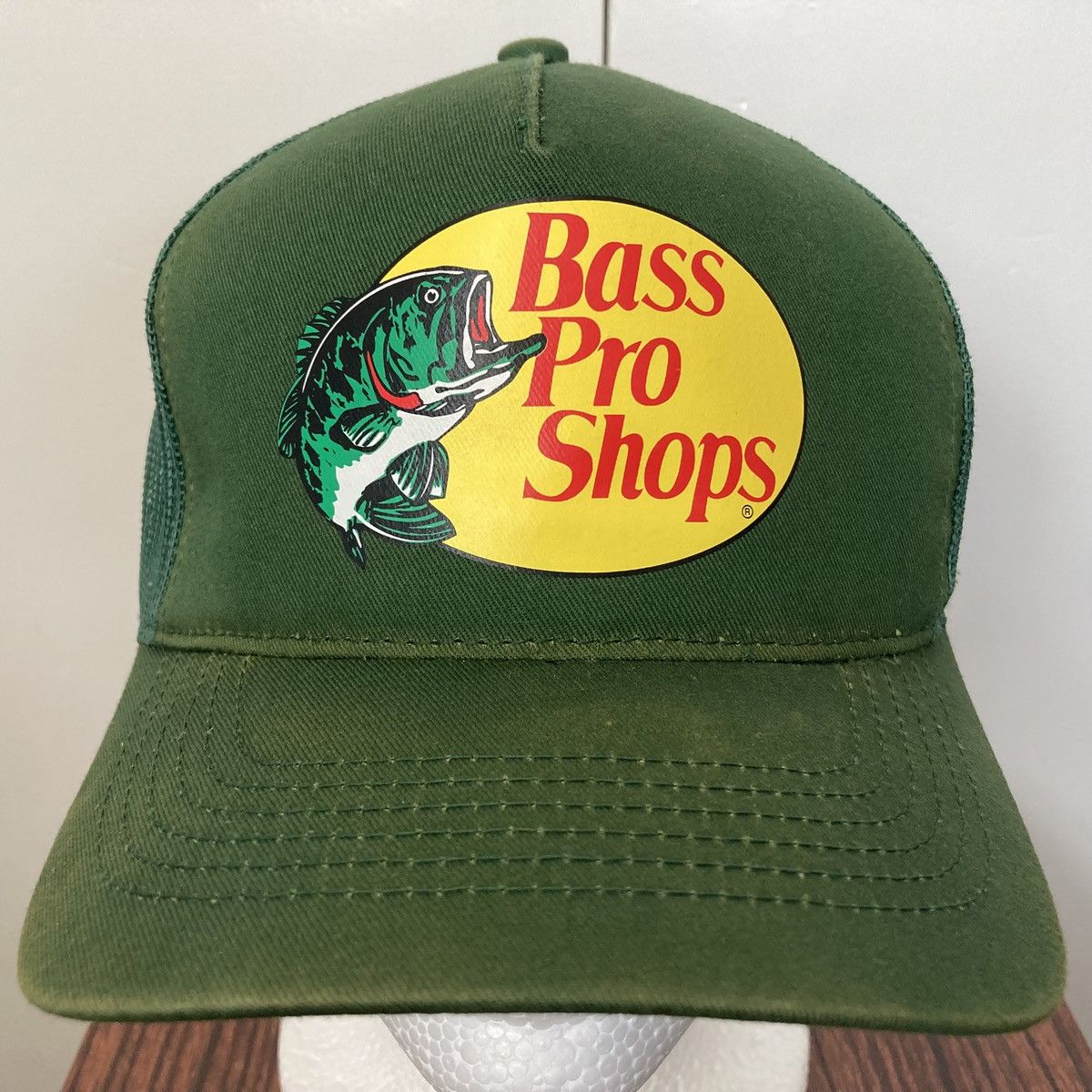 Bass Pro Shops × Vintage BASS PRO SHOPS SNAPBACK HAT CAP TRUCKER MESH GREEN FISHING Size ONE SIZE - 1 Thumbnail