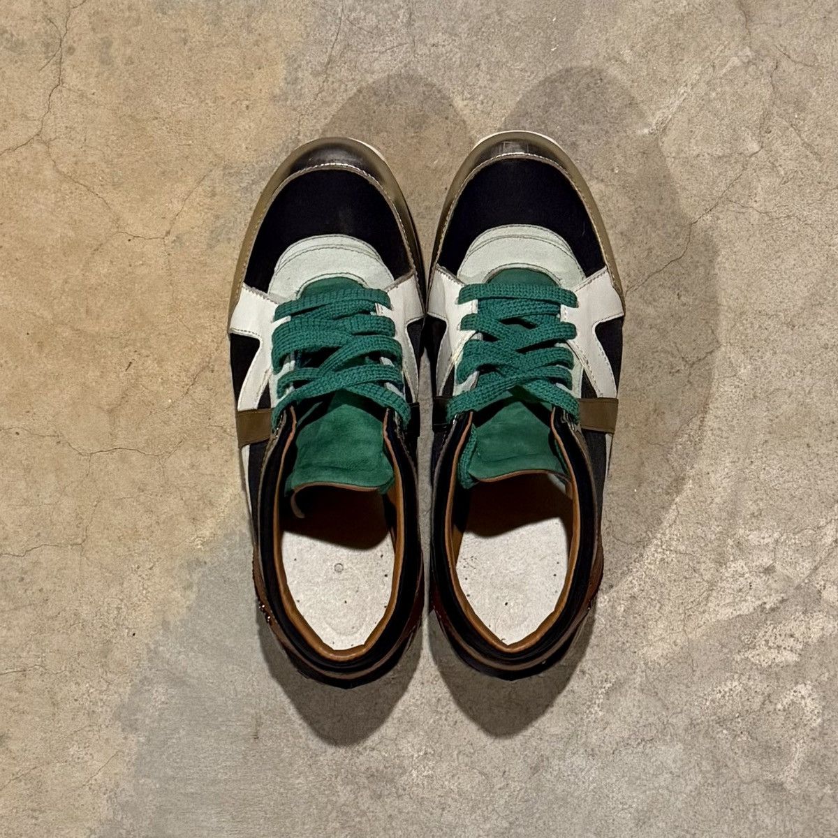 Jimmy Choo Jimmy Choo London Iconic Green Mix Media Logo Sneakers EU 35 Size US 5 / IT 35 - 13 Thumbnail