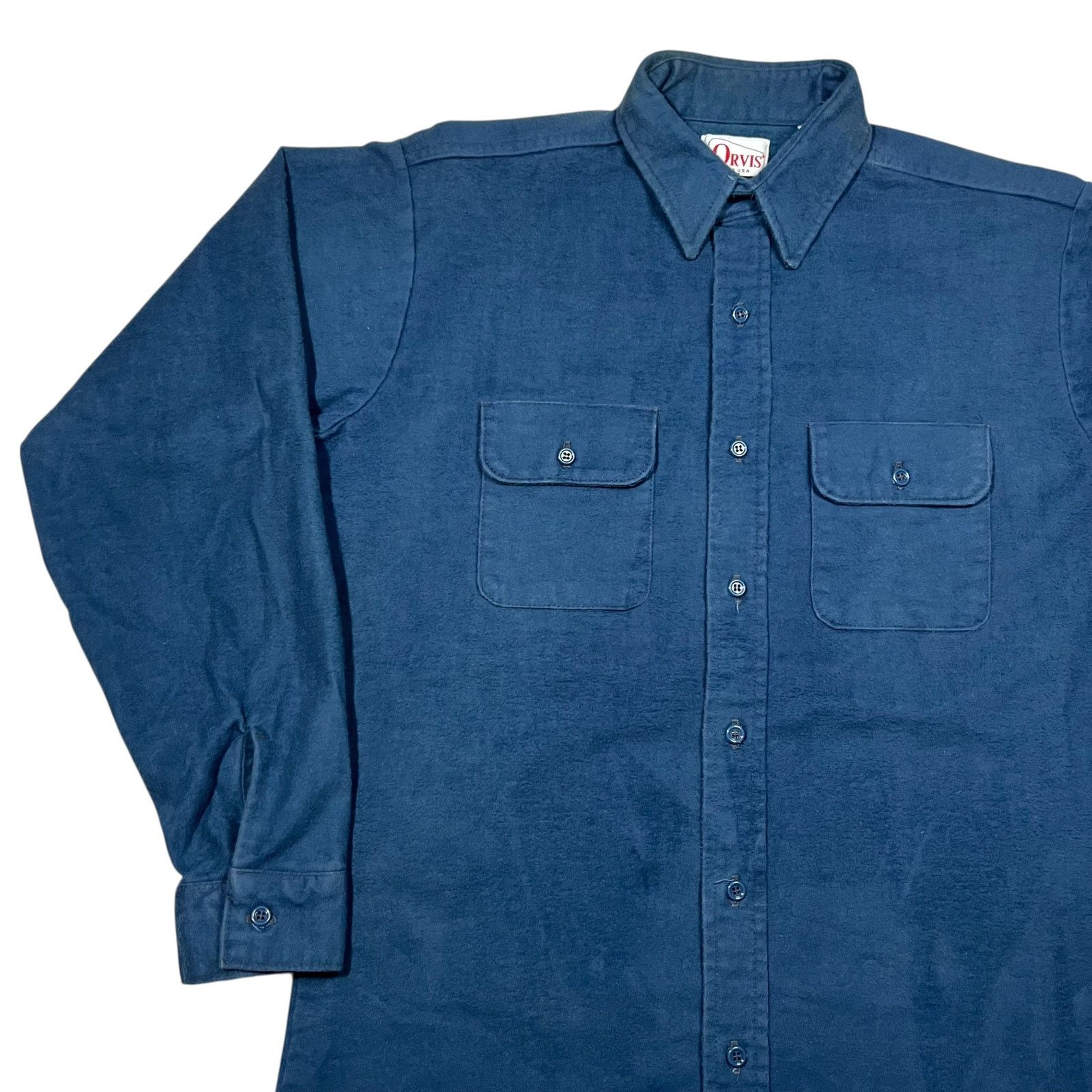 Orvis × Vintage Vintage 80s Orvis blue chamois button up shirt (L) Size US L / EU 52-54 / 3 - 3 Thumbnail